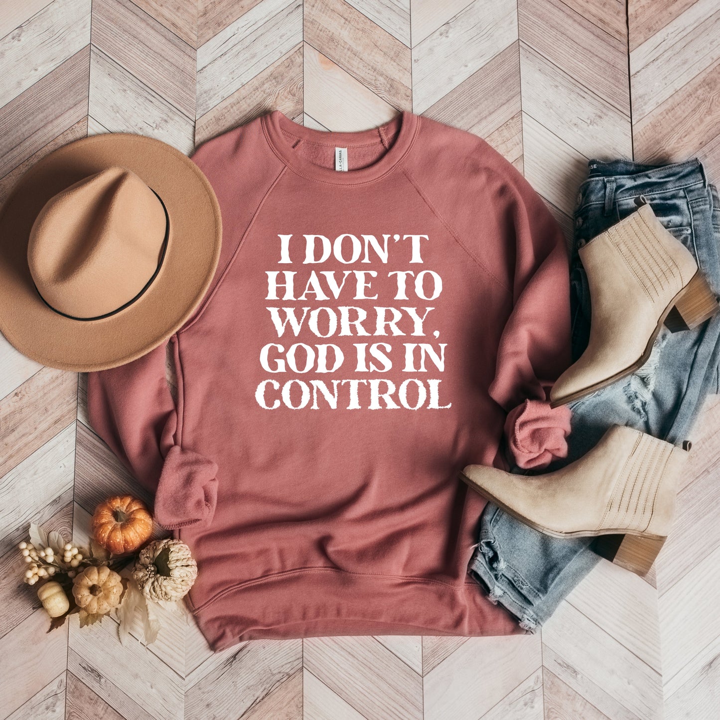 God is in Control | Bella Canvas Sweatshirt