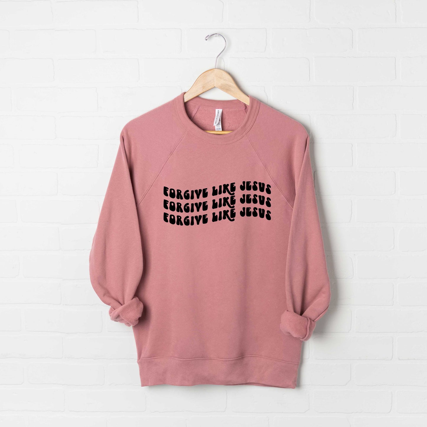 Forgive Like Jesus Stacked Wavy | Bella Canvas Premium Sweatshirt