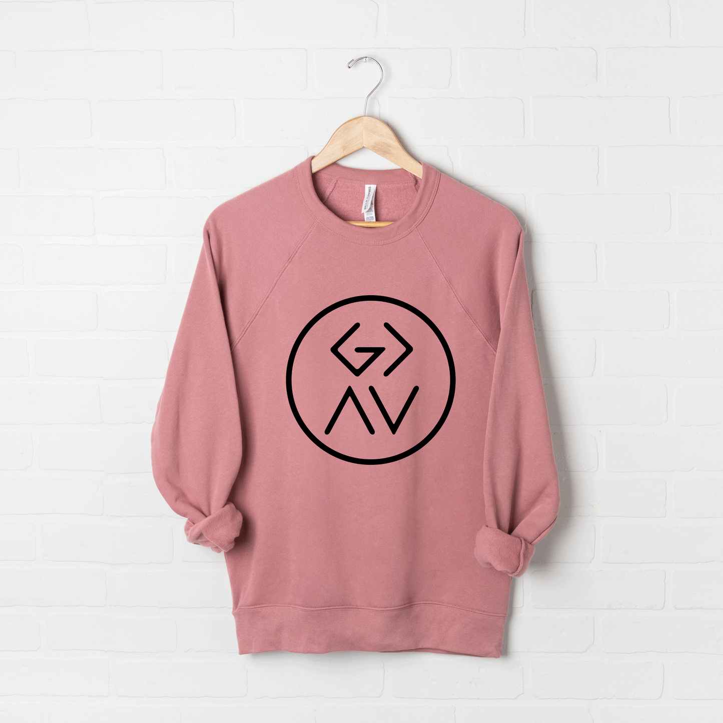 God Is Greater Circle Letters | Bella Canvas Premium Sweatshirt