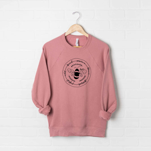 Bee Kind Positive Brave | Bella Canvas Premium Sweatshirt