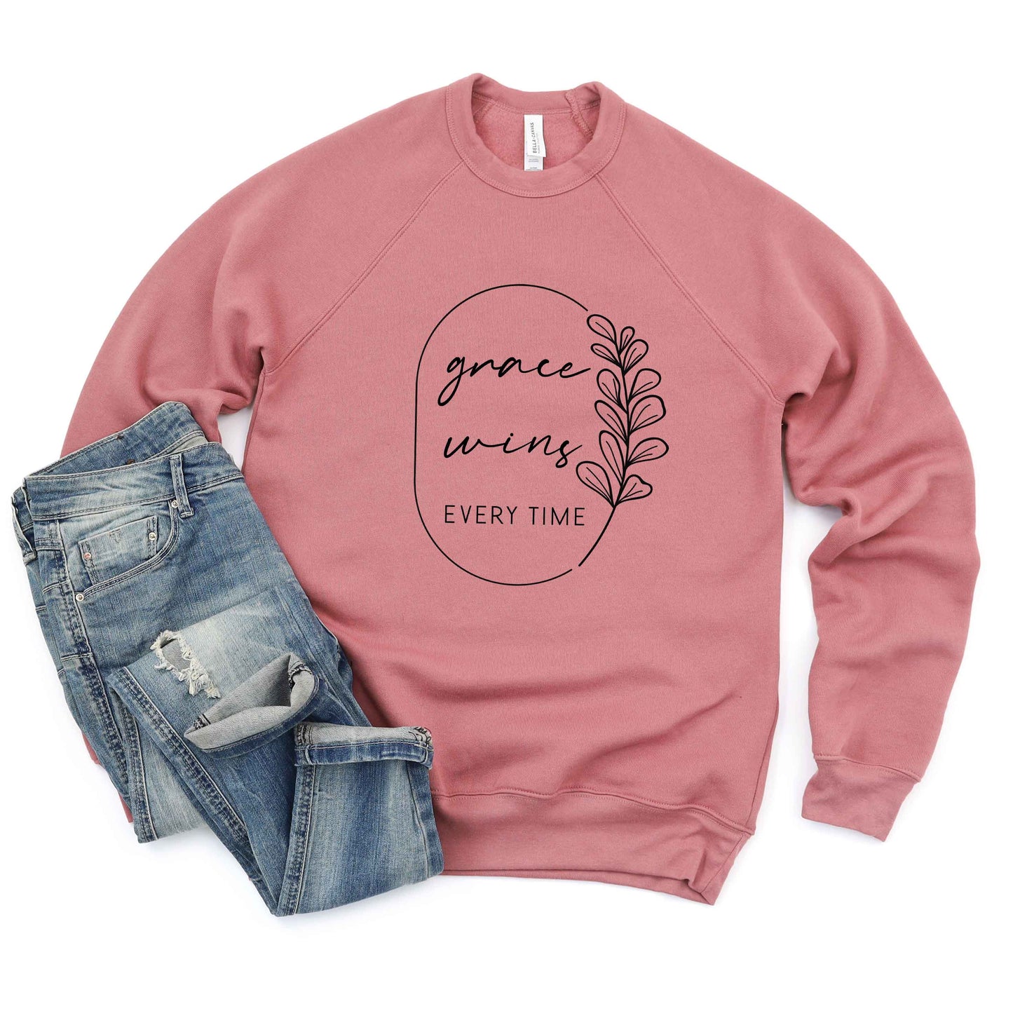 Grace Wins Every Time | Bella Canvas Premium Sweatshirt