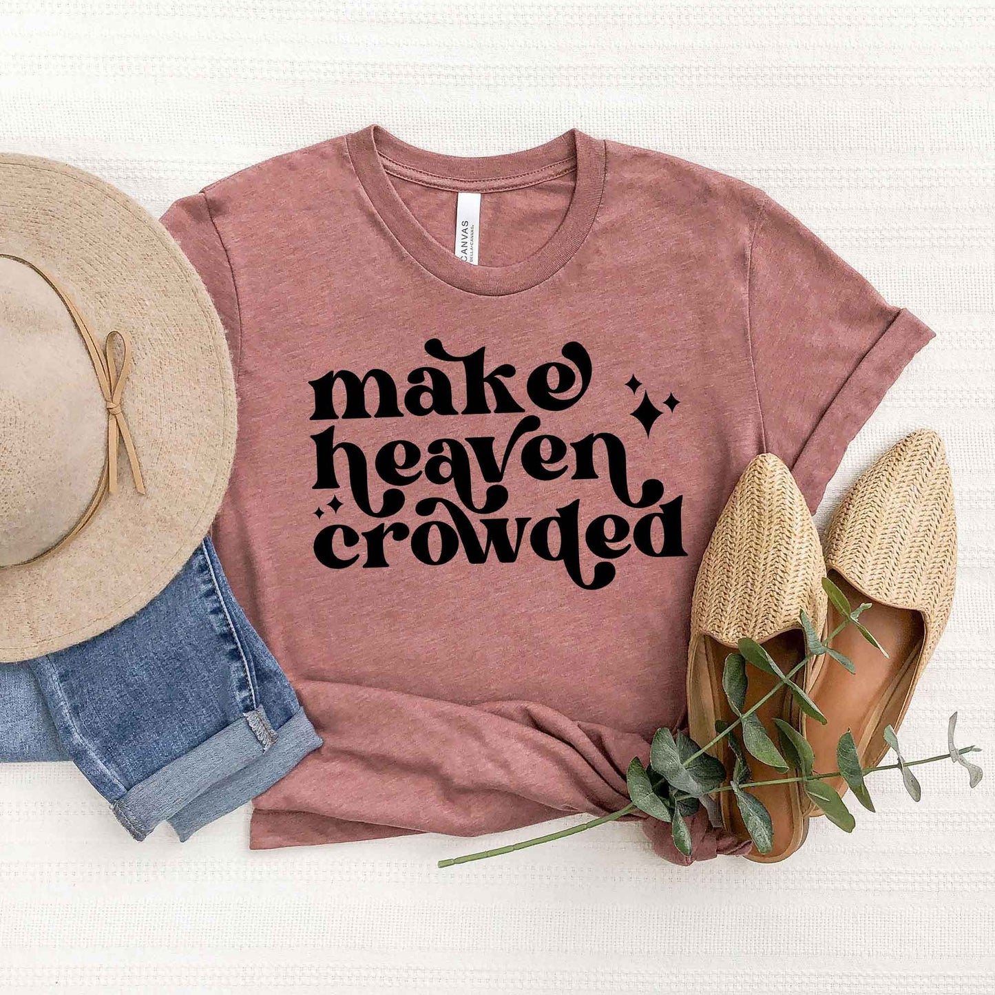 Make Heaven Crowded Stars | Short Sleeve Crew Neck