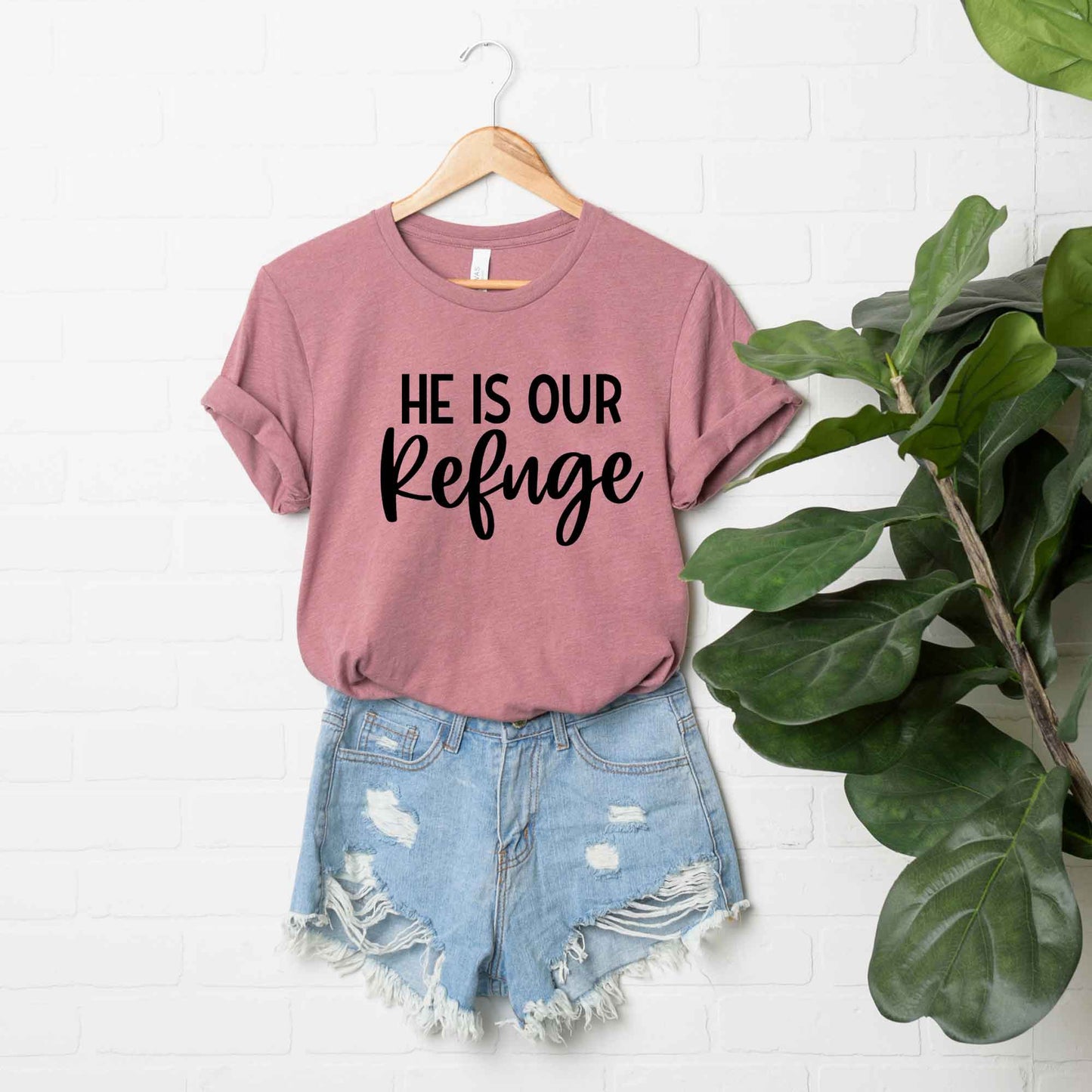 He Is Our Refuge | Short Sleeve Crew Neck