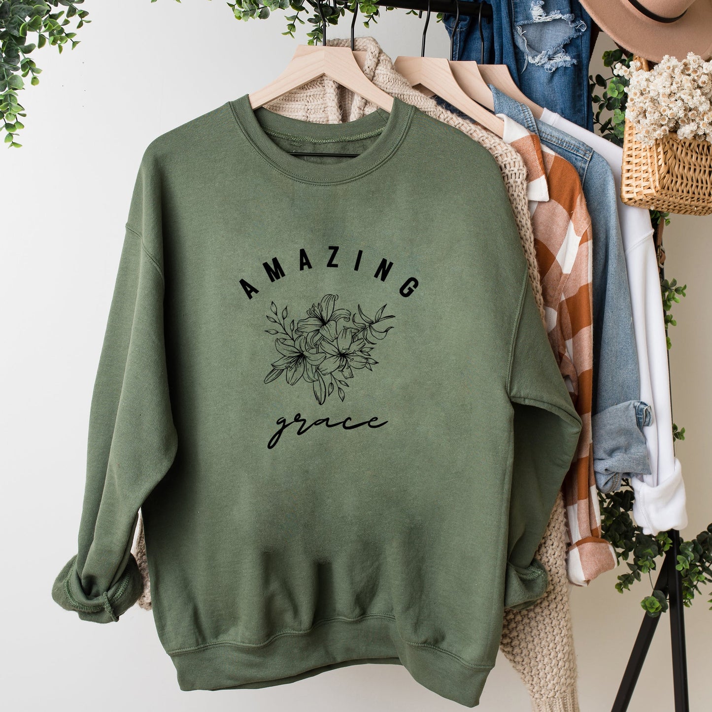 Floral Amazing Grace | Sweatshirt