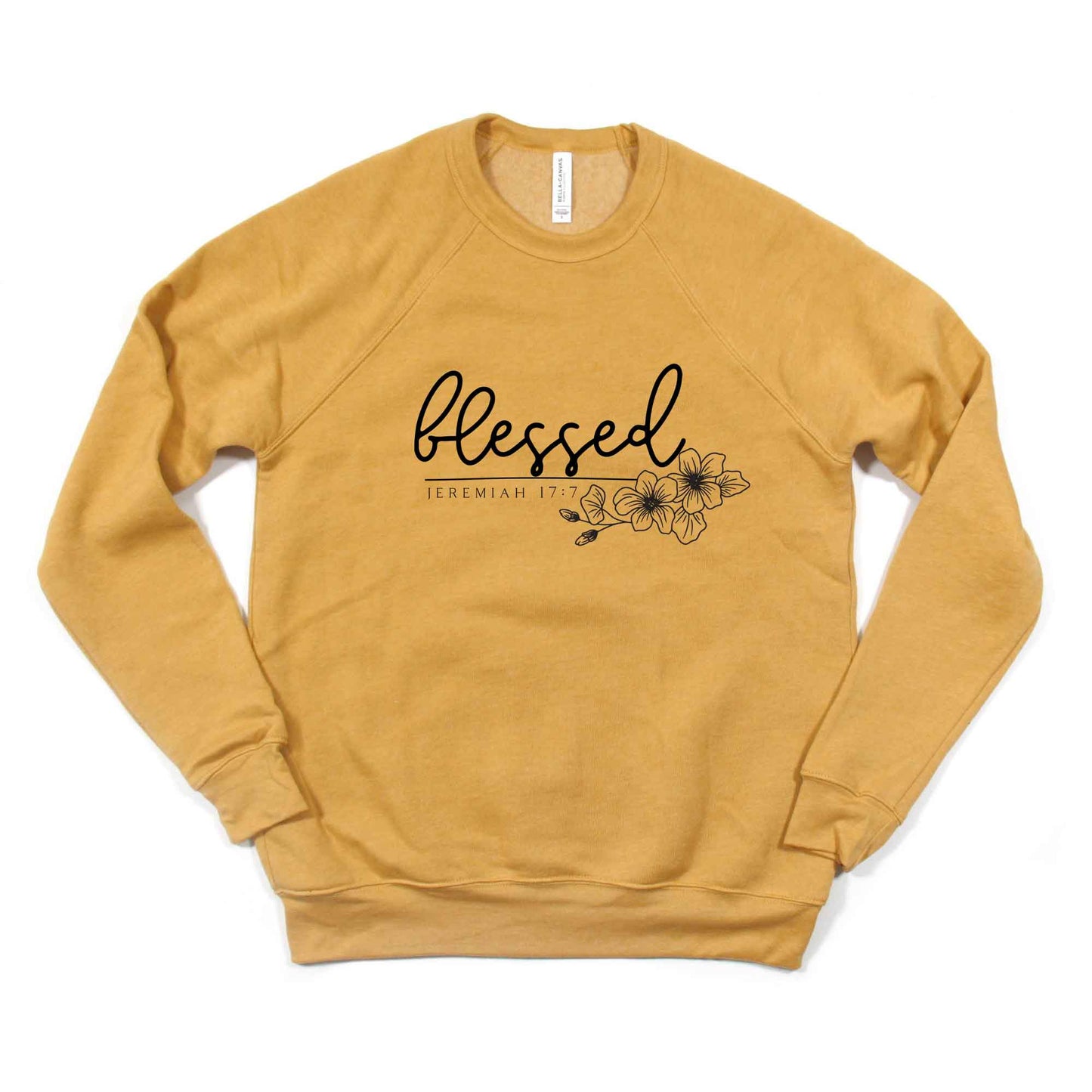 Blessed Scripture Floral | Bella Canvas Premium Sweatshirt