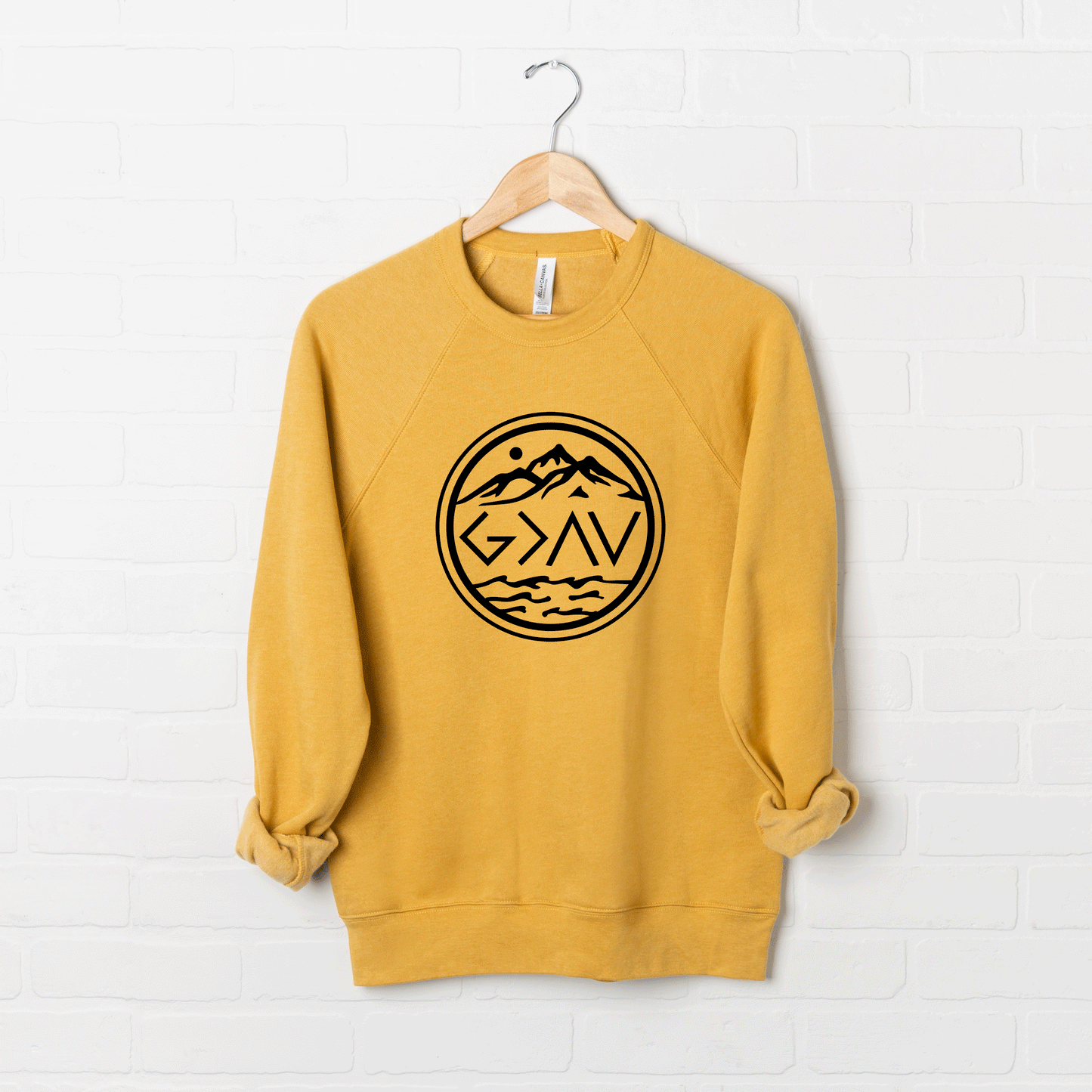 God Is Greater Circle | Bella Canvas Premium Sweatshirt