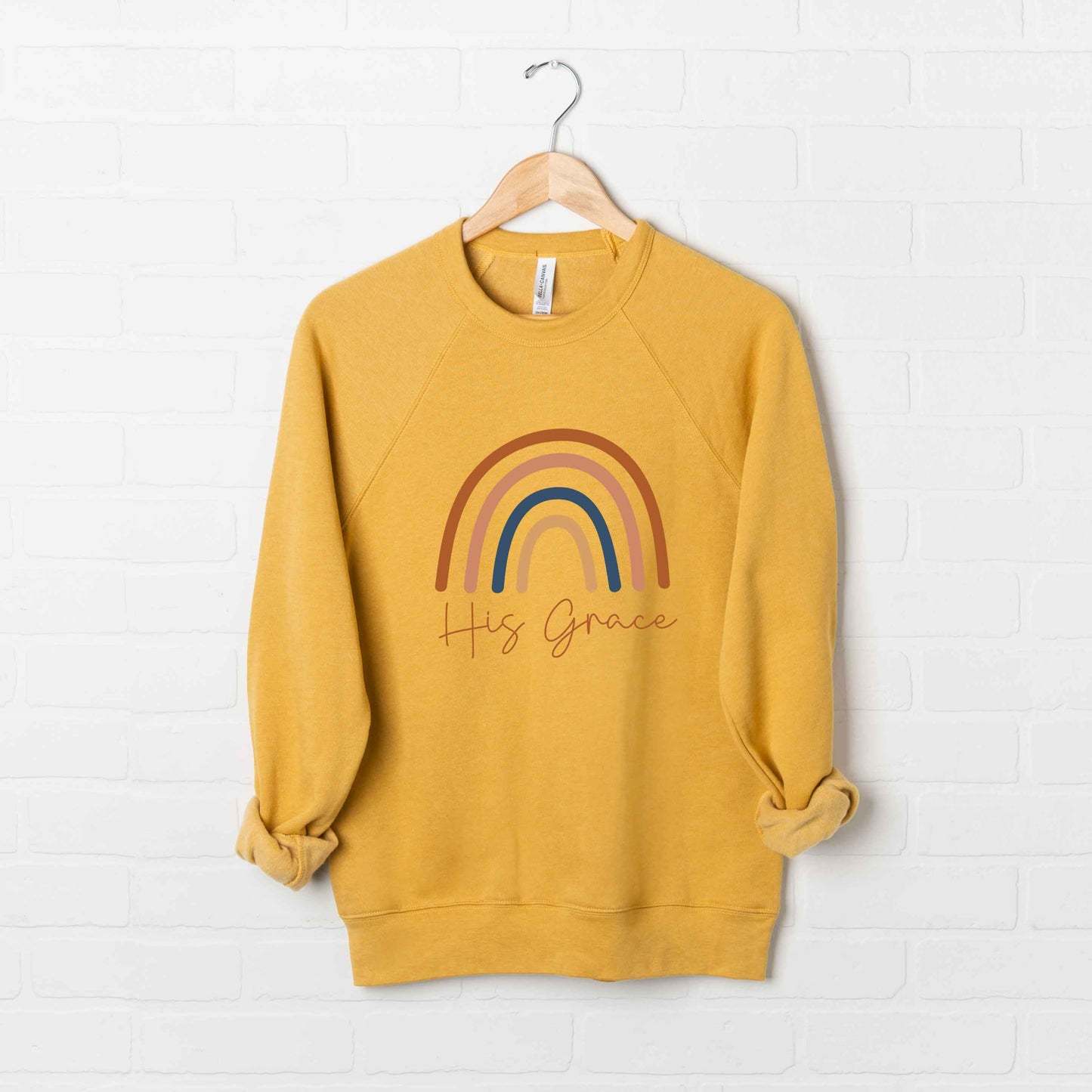 His Grace Rainbow | Bella Canvas Premium Sweatshirt