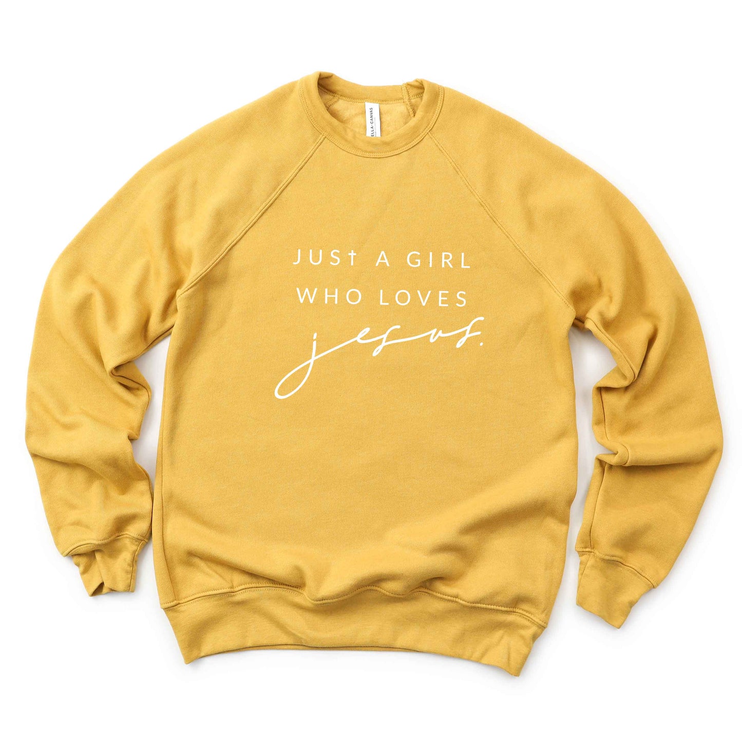 Just A Girl Who Loves Jesus | Bella Canvas Premium Sweatshirt