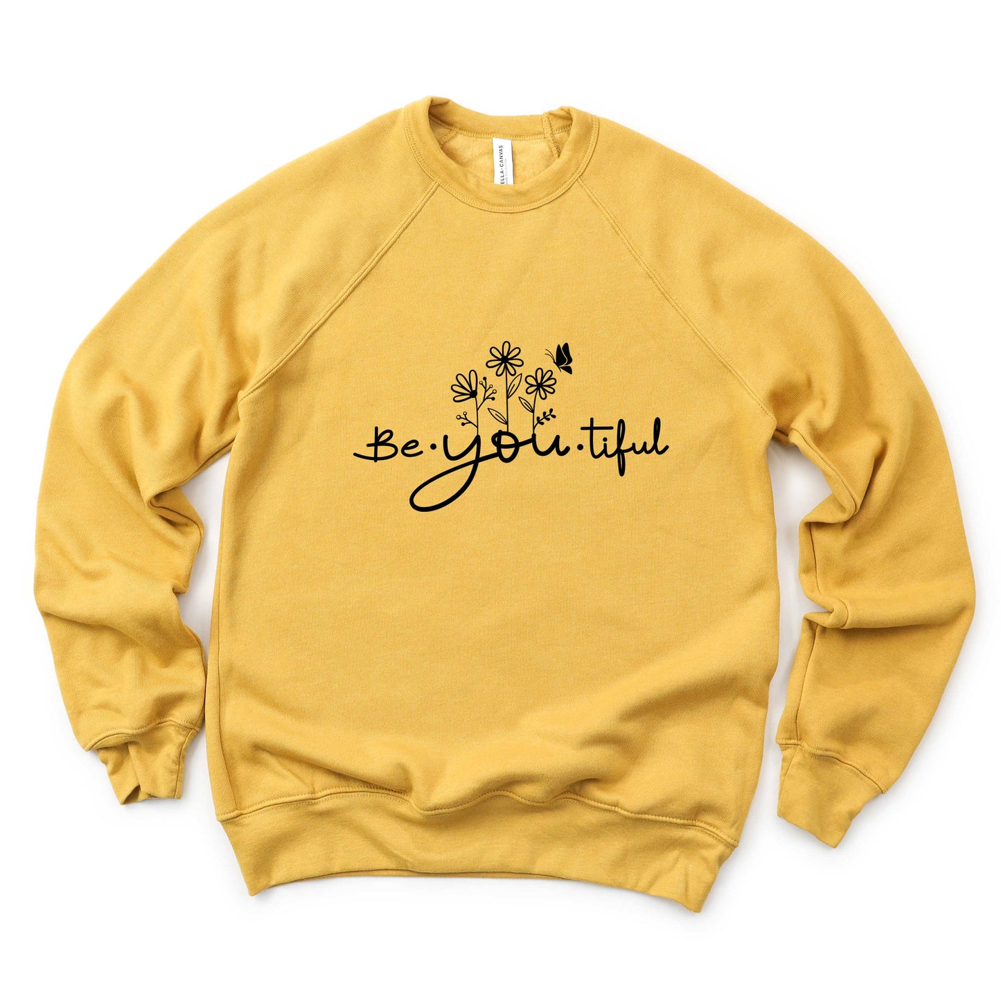 Be_You_Tiful Flowers | Bella Canvas Premium Sweatshirt