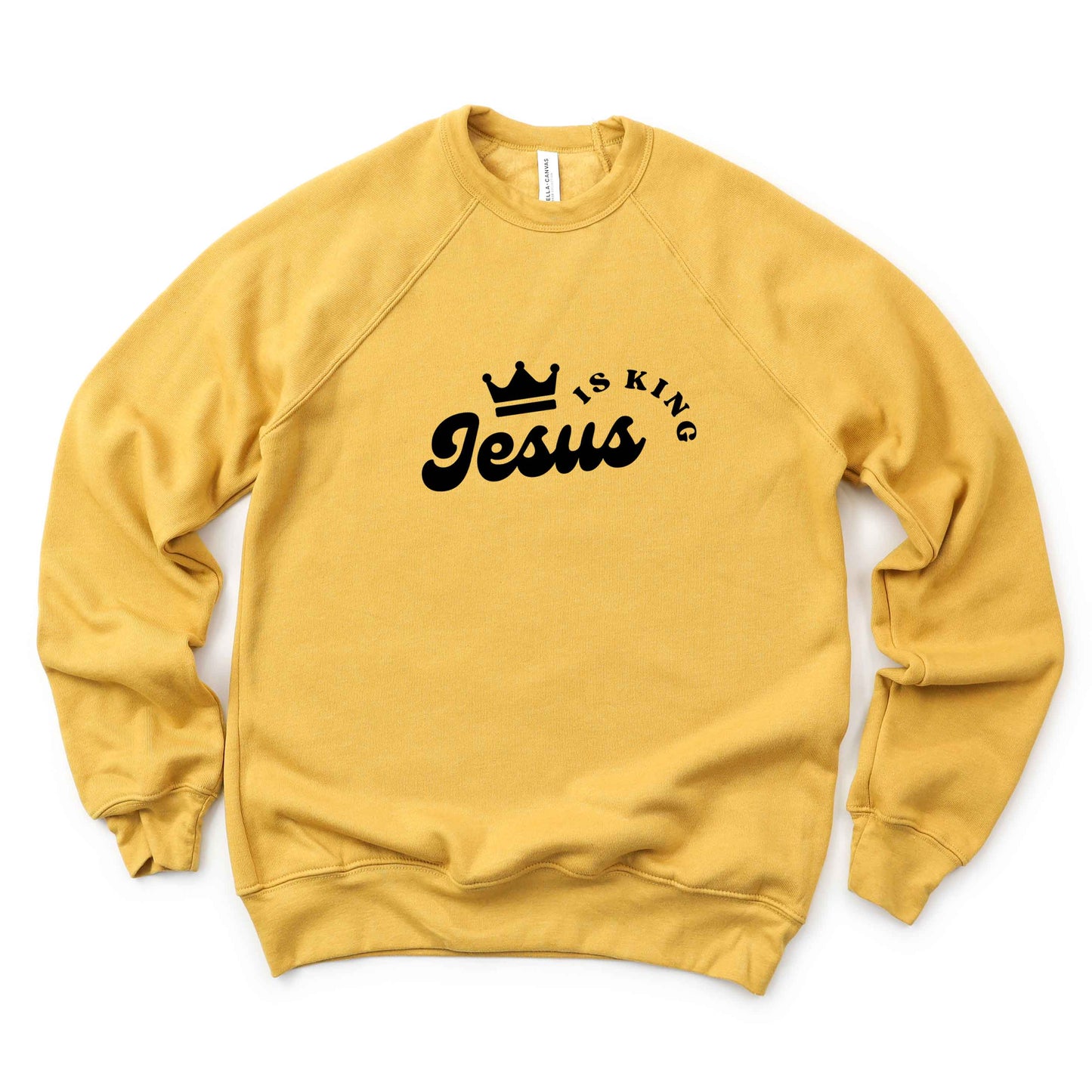 Jesus Is King Crown | Bella Canvas Premium Sweatshirt