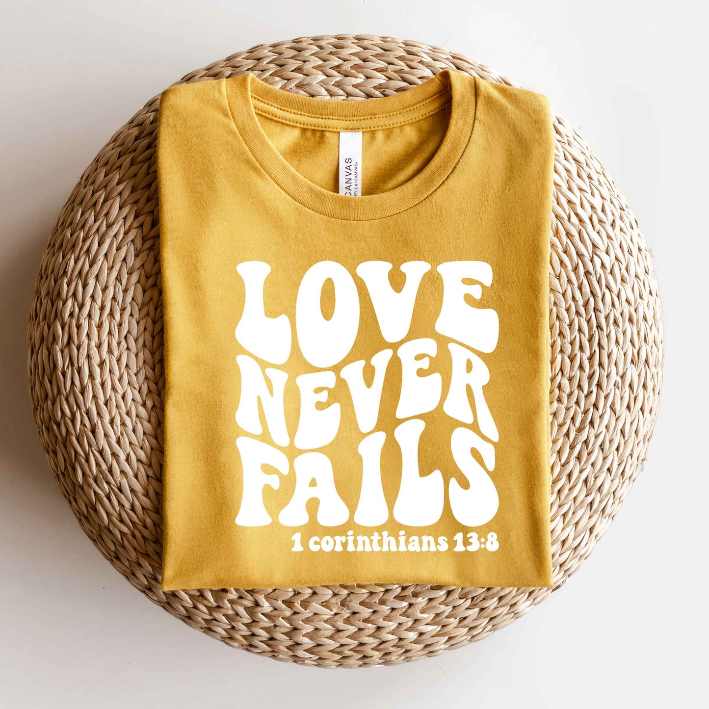 Love Never Fails Wavy | Short Sleeve Crew Neck