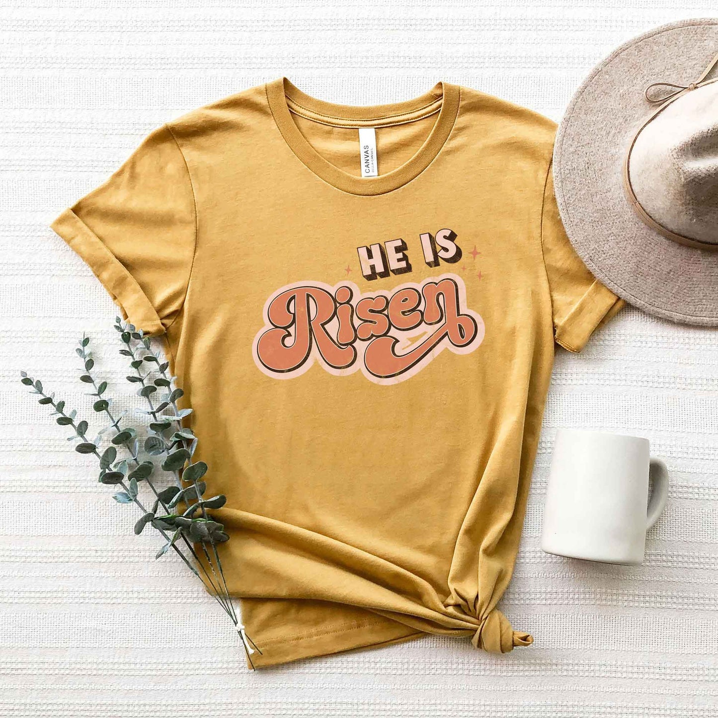 Retro He Is Risen | Short Sleeve Crew Neck