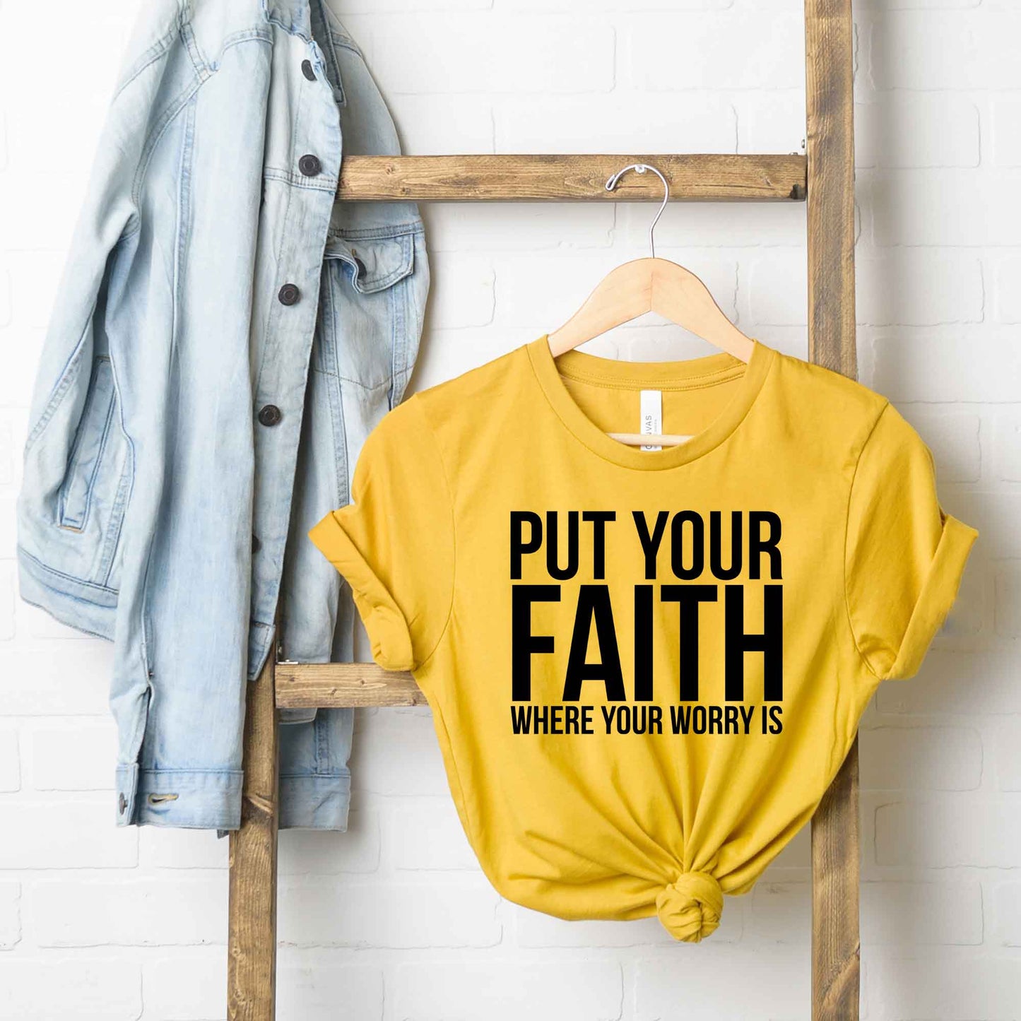 Faith Where Worry Is | Short Sleeve Crew Neck