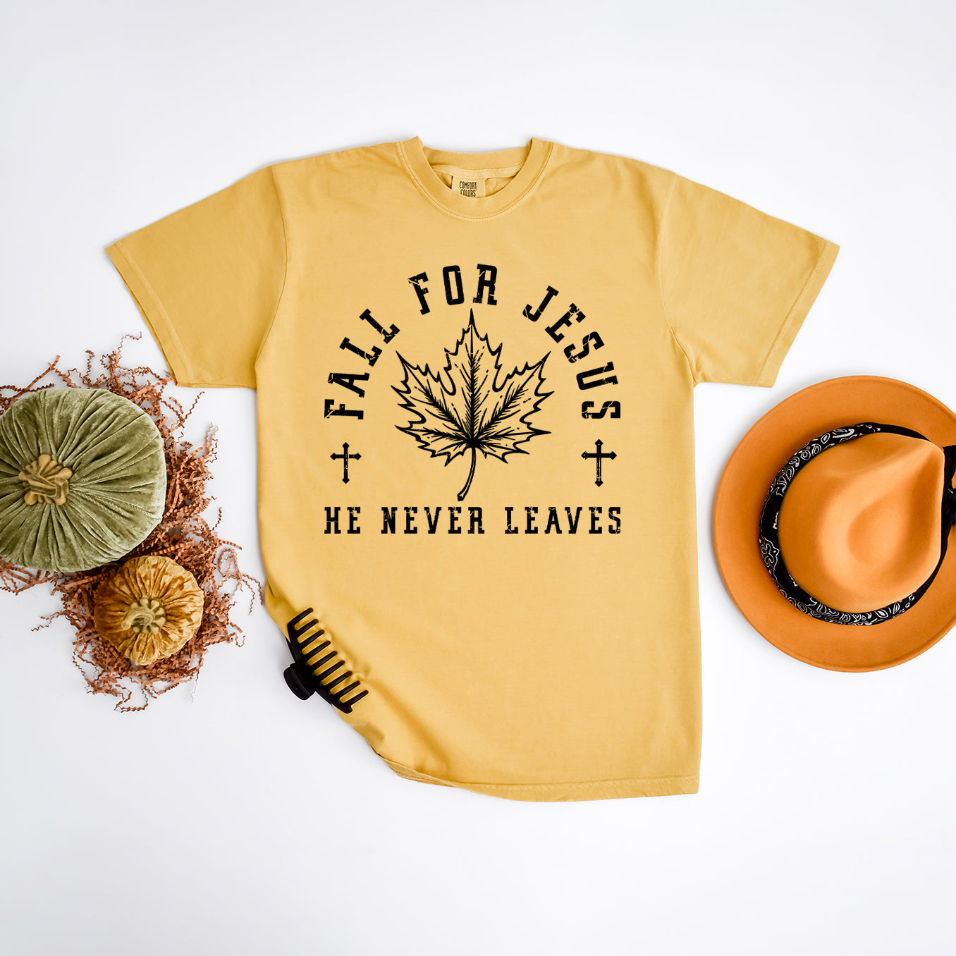 Fall For Jesus Leaf | Garment Dyed Tee