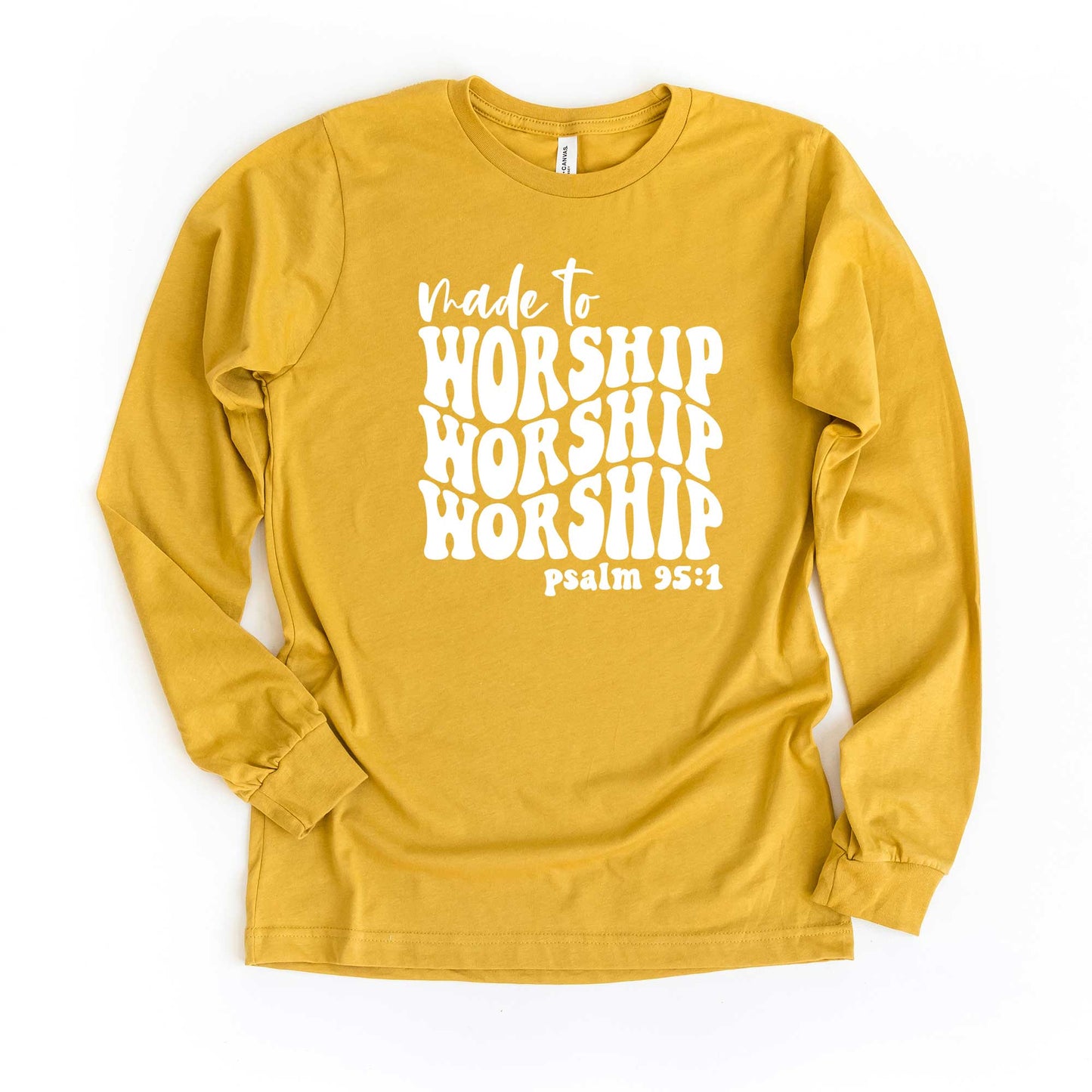 Made To Worship Wavy | Long Sleeve Crew Neck