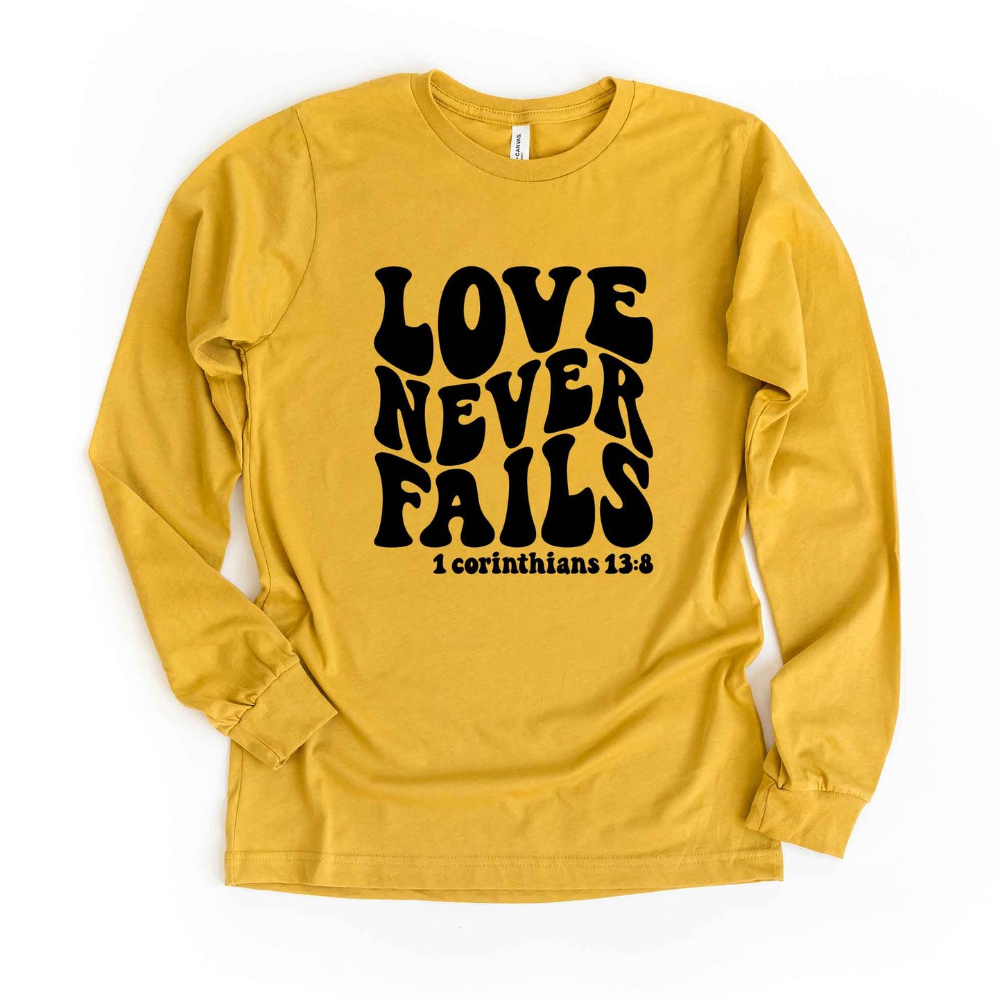 Love Never Fails Wavy | Long Sleeve Crew Neck