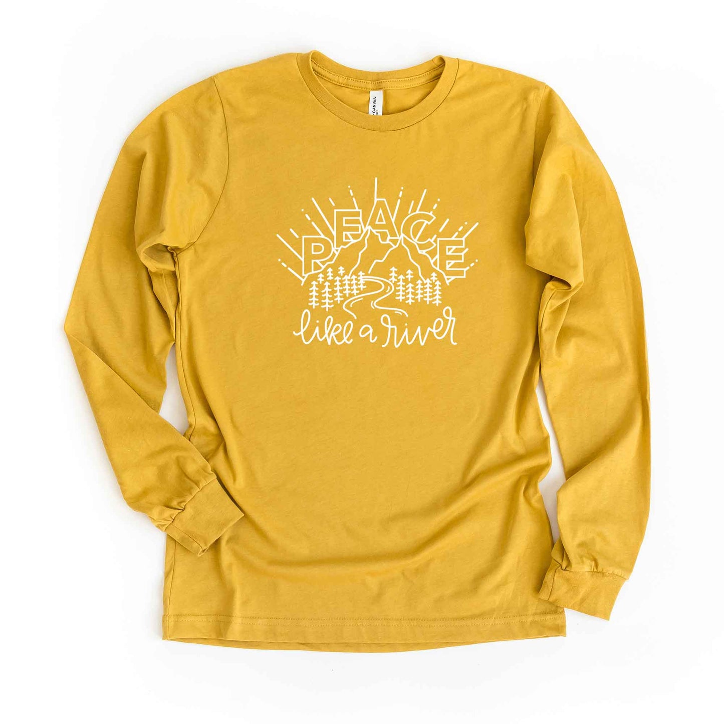 Peace Like A River Mountains | Long Sleeve Crew Neck