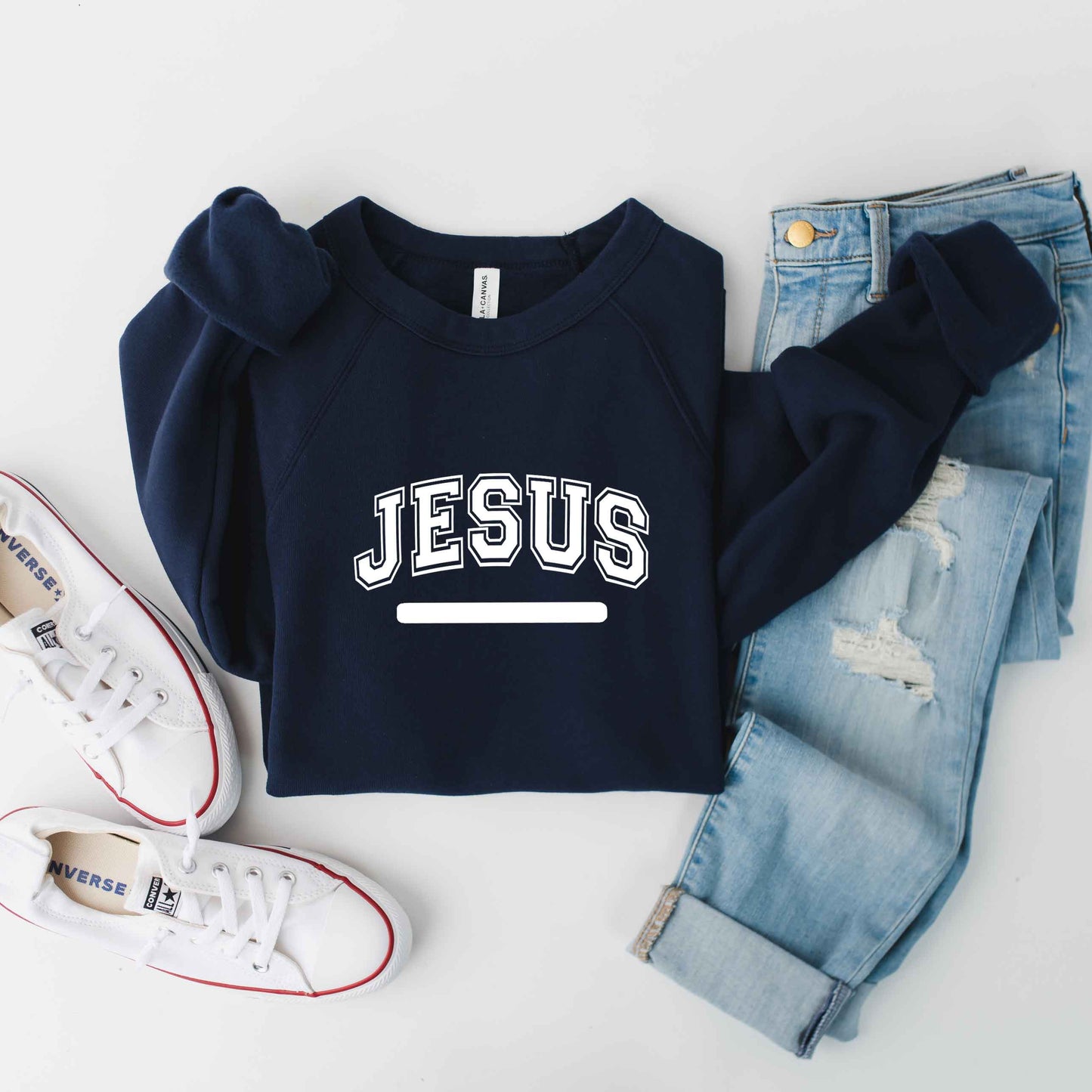 Jesus Varsity | Bella Canvas Premium Sweatshirt