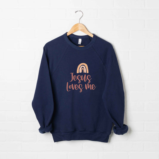 Jesus Loves Me Rainbow | Bella Canvas Premium Sweatshirt