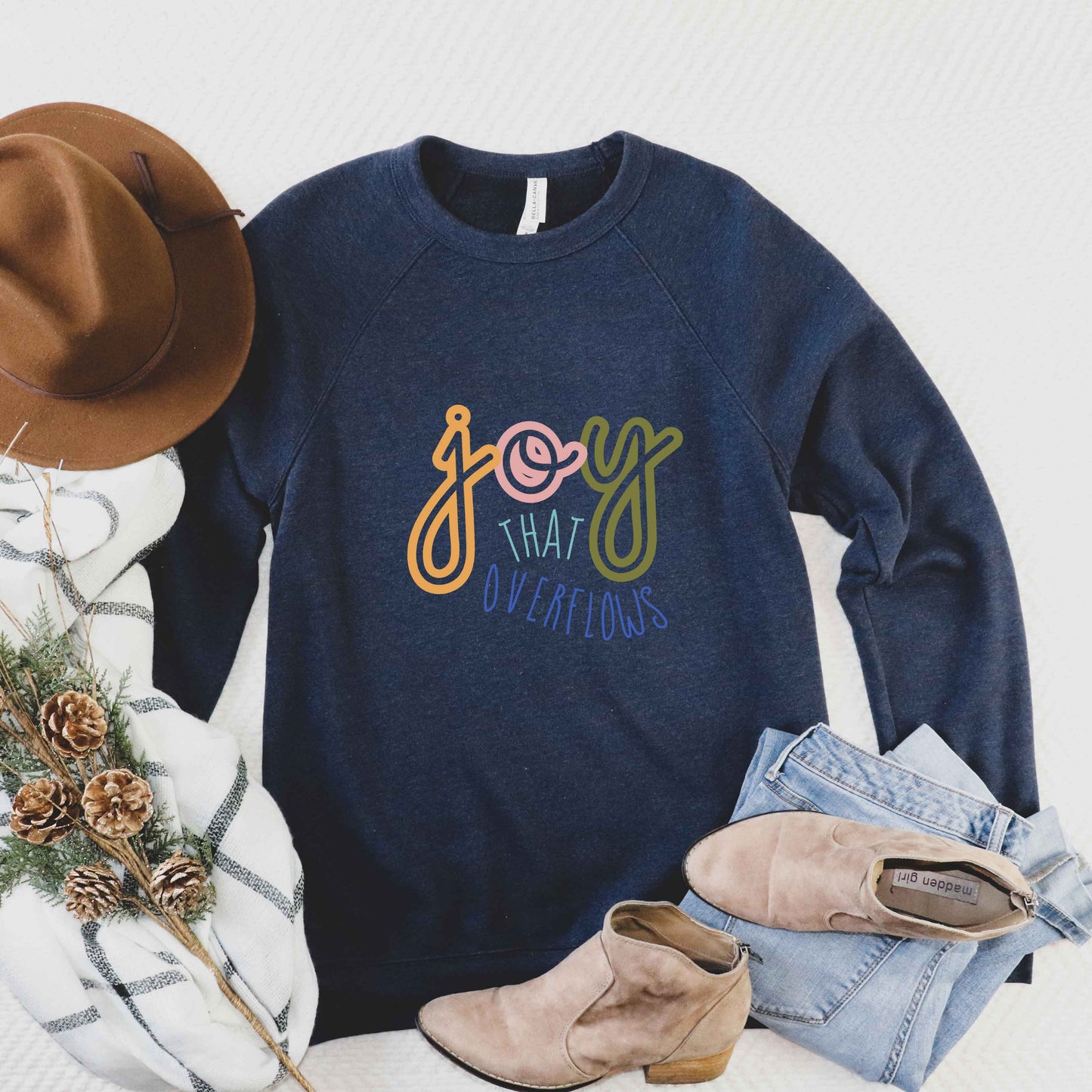 Joy That Overflows | Bella Canvas Premium Sweatshirt