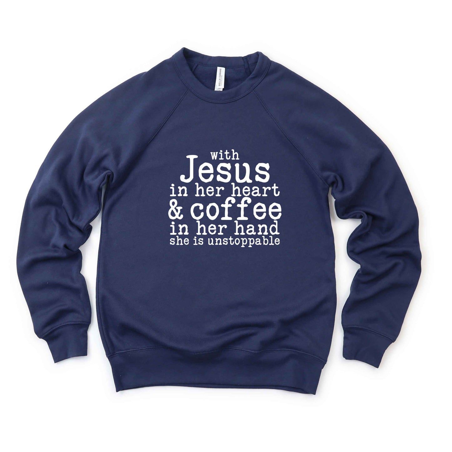 Jesus In Her Heart | Bella Canvas Premium Sweatshirt