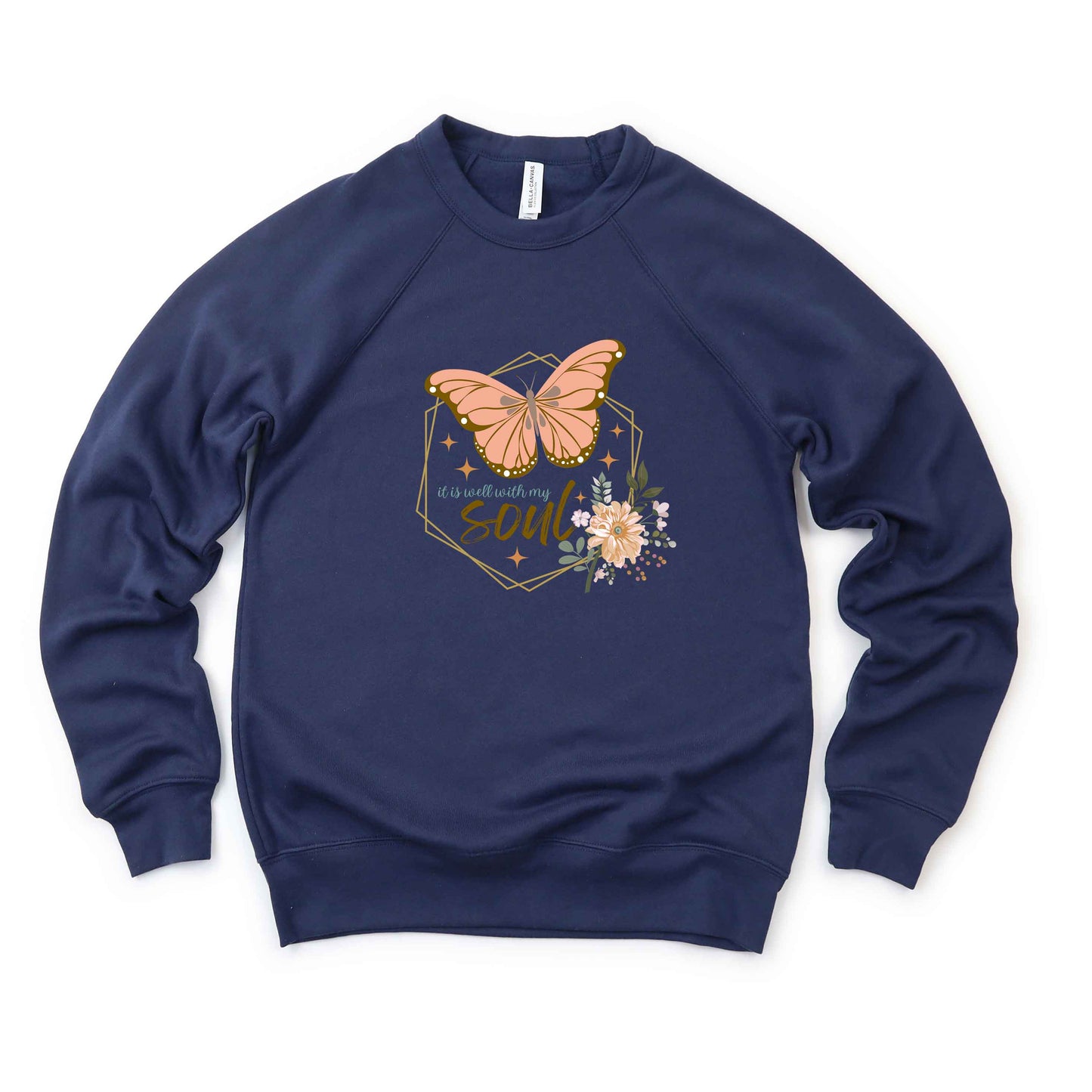 It Is Well Butterfly | Bella Canvas Premium Sweatshirt