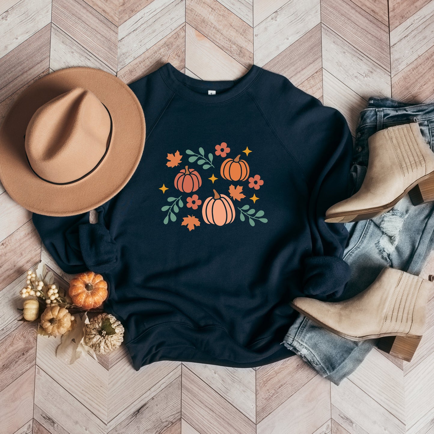 Pastel Pumpkins | Bella Canvas Sweatshirt