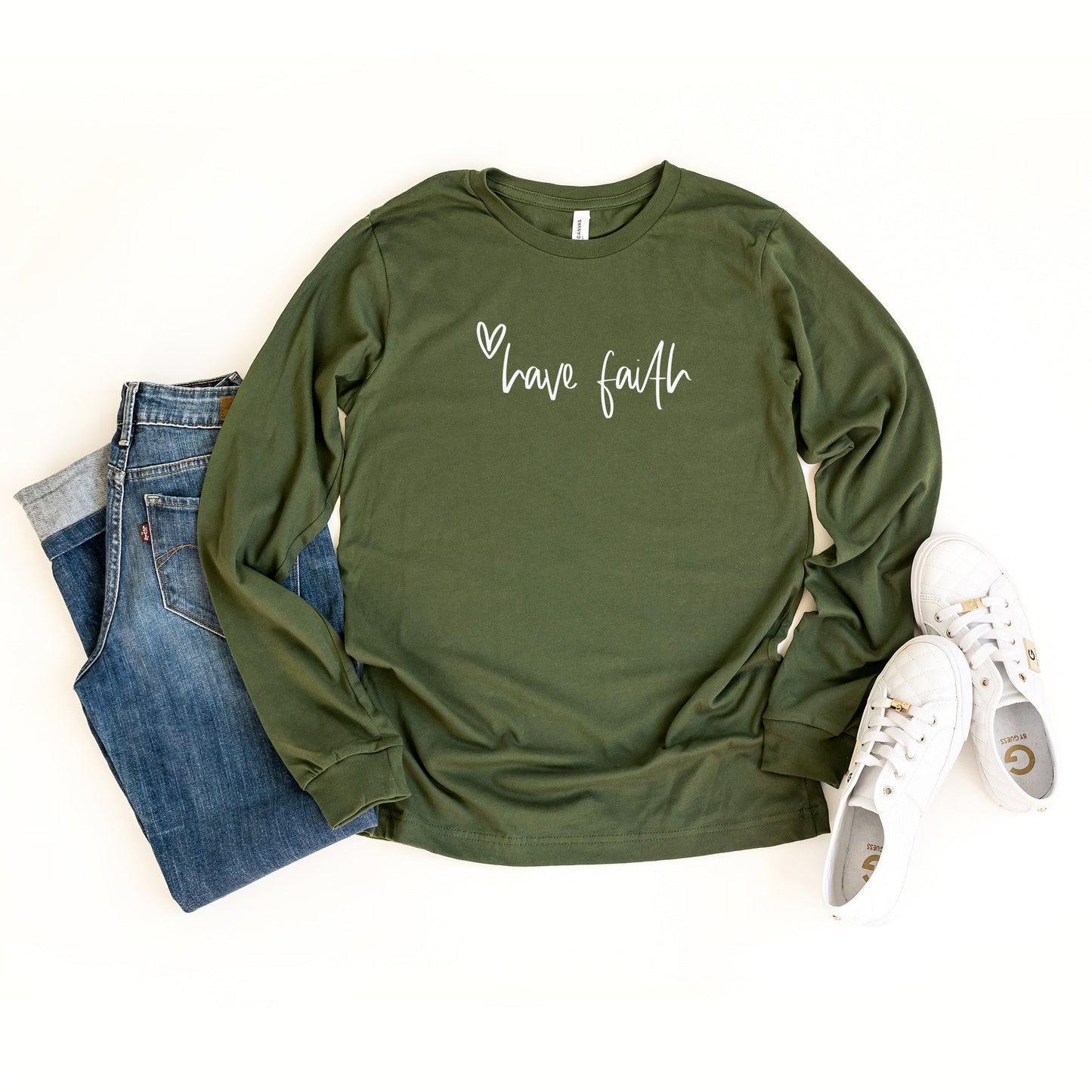 Have Faith Heart | Long Sleeve Crew Neck