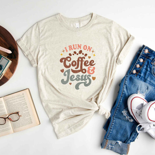 Coffee and Jesus Colorful | Short Sleeve Crew Neck