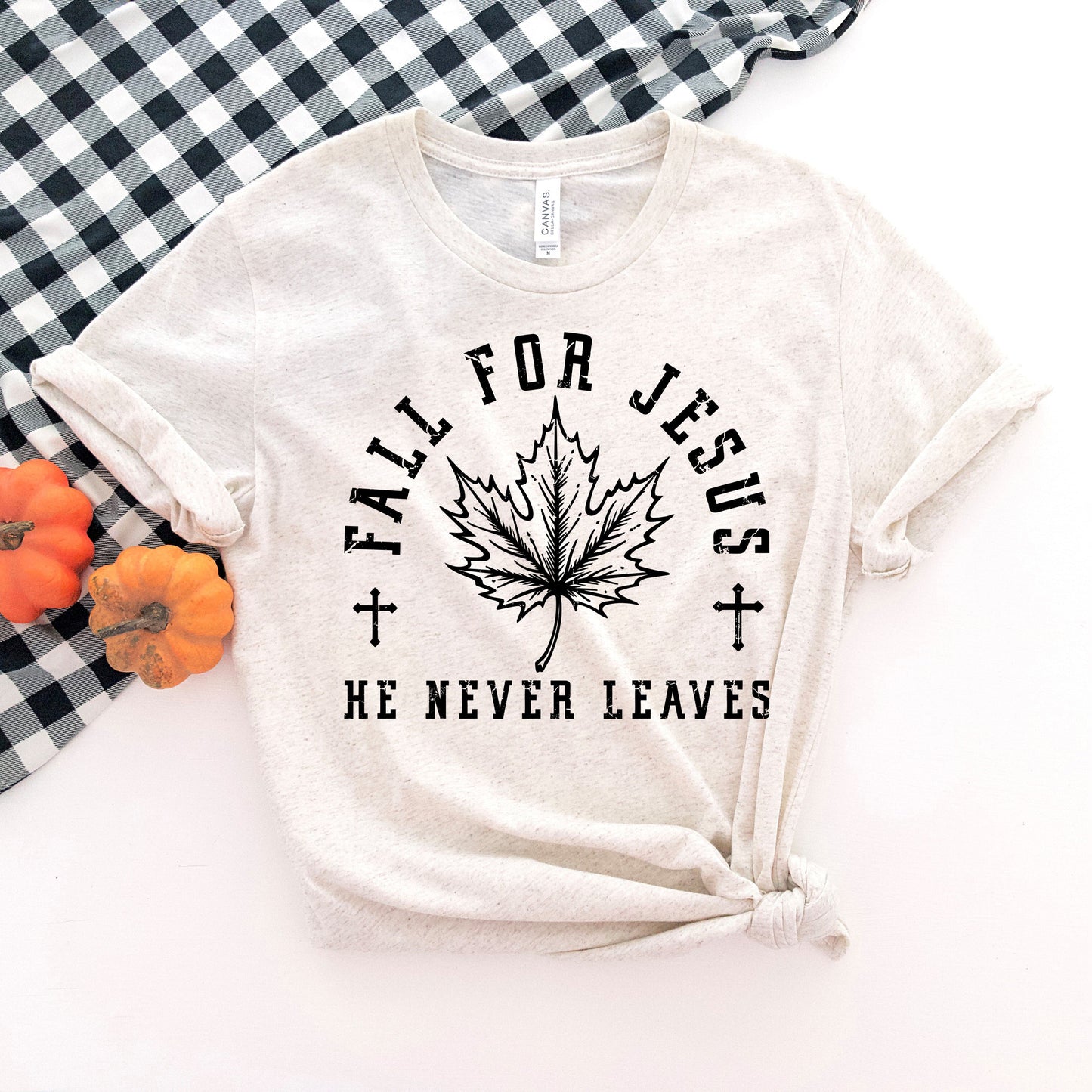 Fall For Jesus Leaf | Short Sleeve Crew Neck