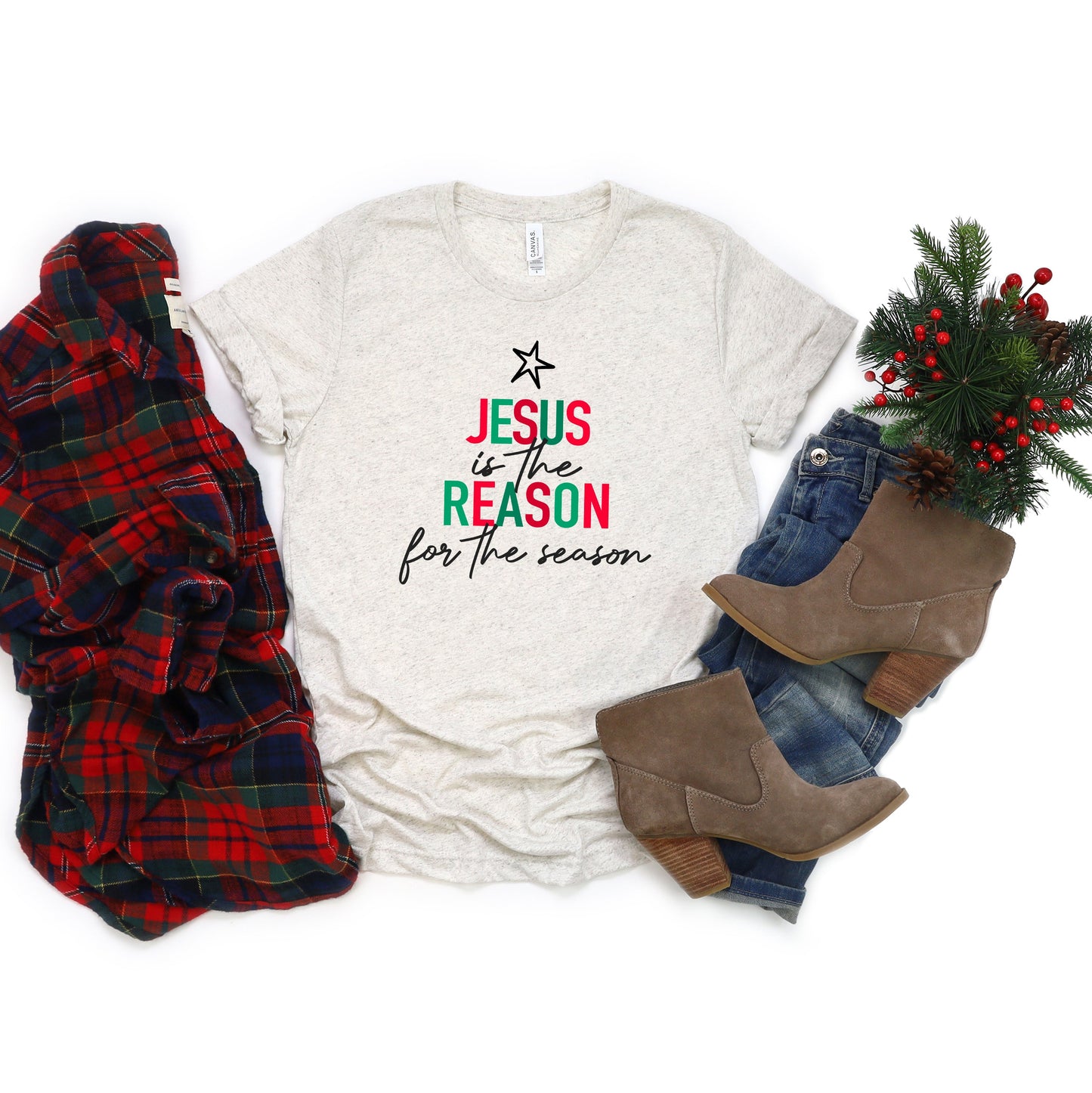 Reason For The Season Colorful | Short Sleeve Crew Neck