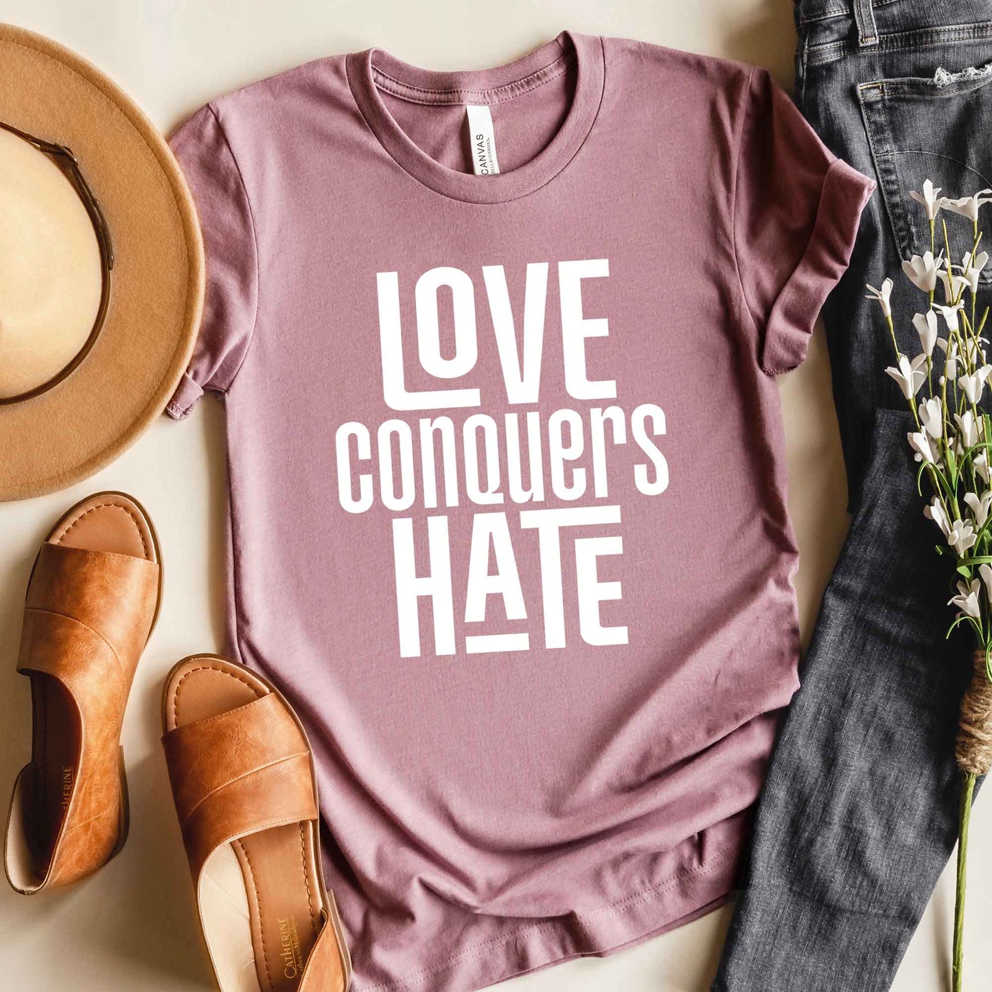 Love Conquers Hate | Short Sleeve Crew Neck