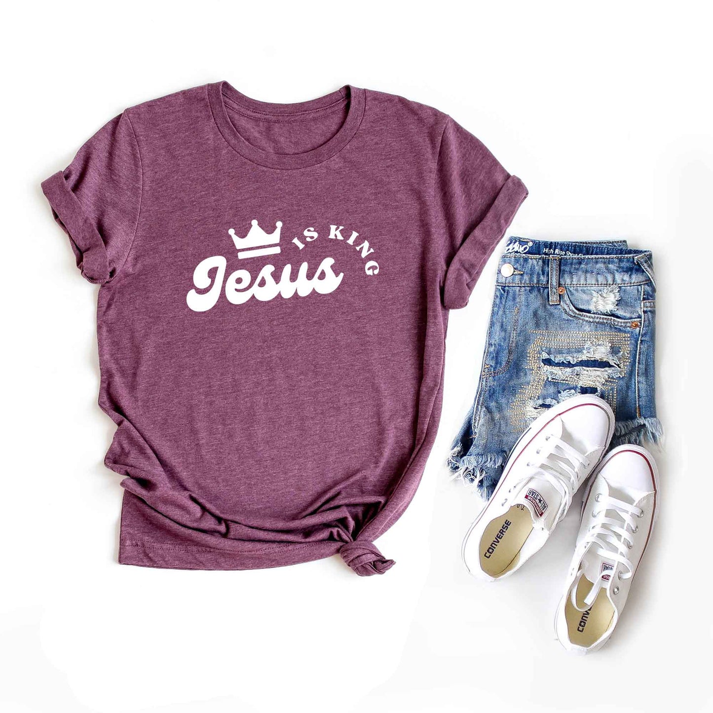 Jesus Is The King Crown | Short Sleeve Crew Neck