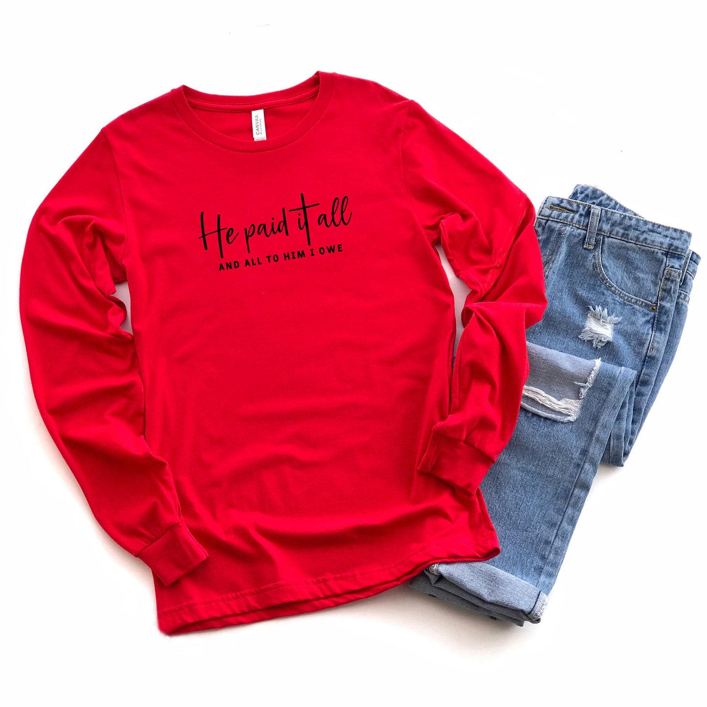 He Paid It All | Long Sleeve Crew Neck