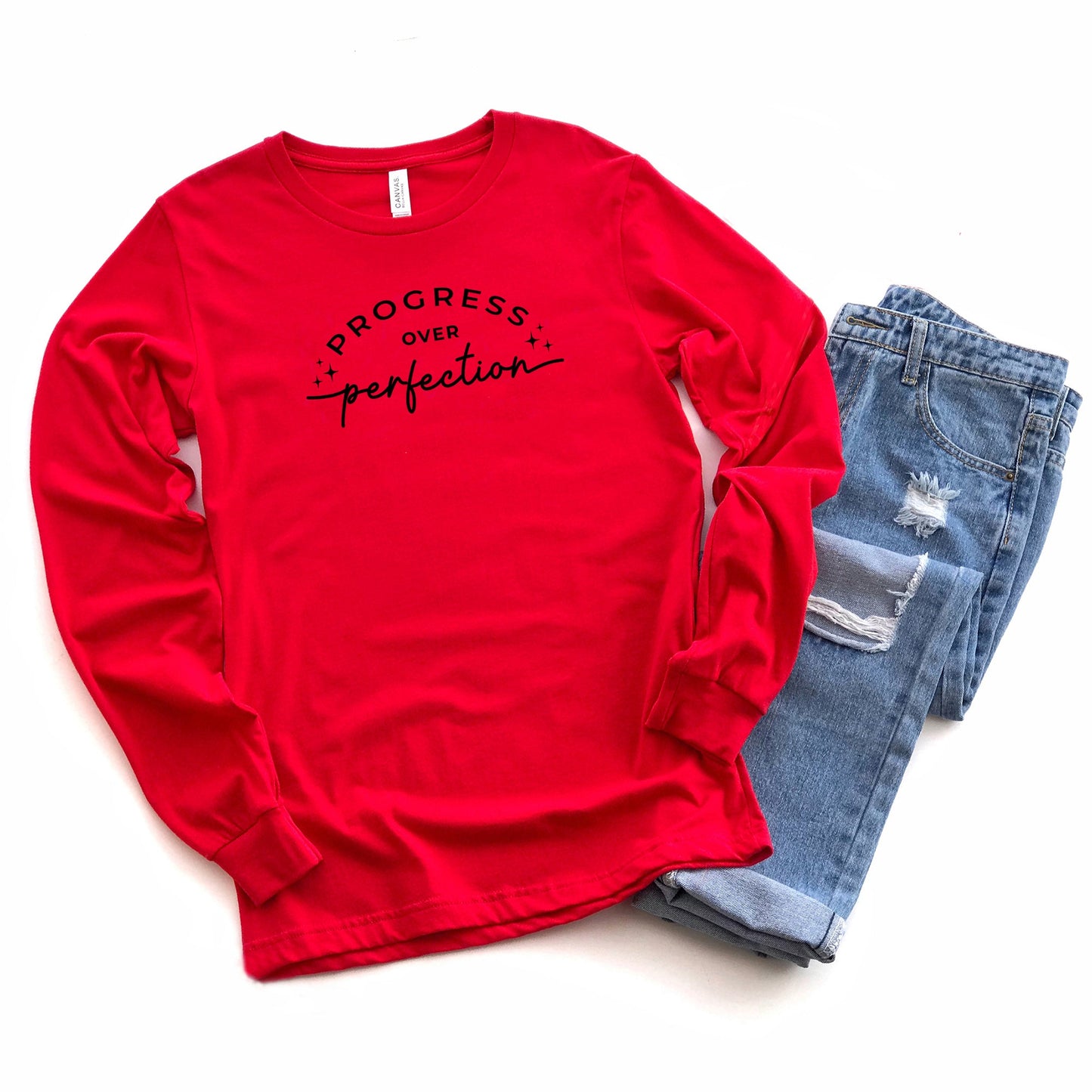 Progress Over Perfection | Long Sleeve Crew Neck