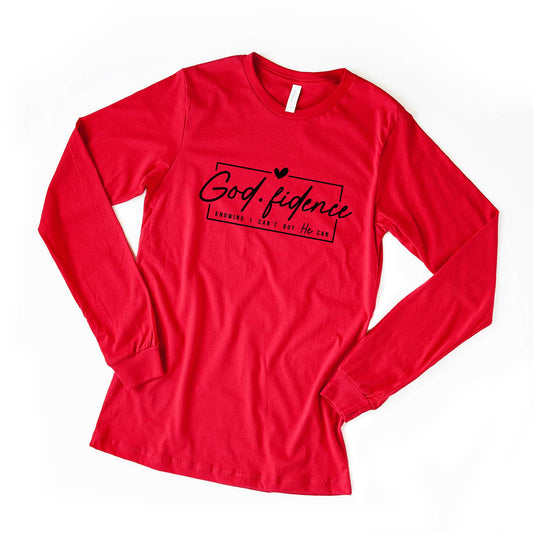 Godfidence Knowing I Can't Be He Can | Long Sleeve Crew Neck