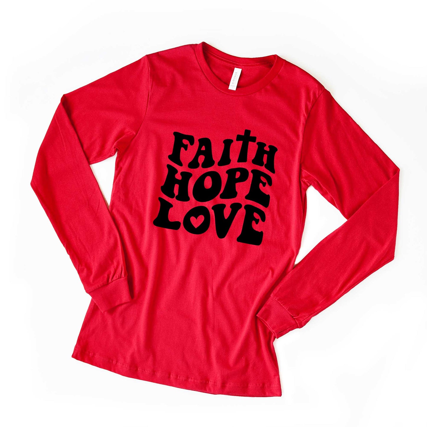 Faith Hope Love | Long Sleeve Crew Neck