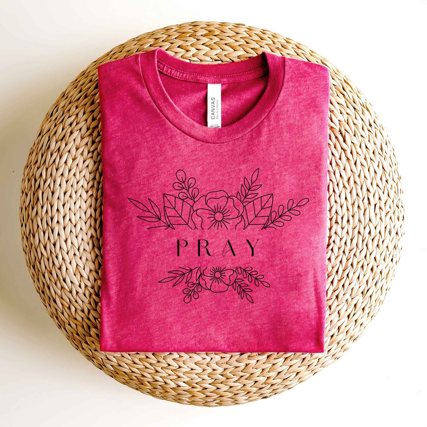 Pray Floral | Short Sleeve Crew Neck