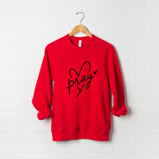 Pray Heart | Bella Canvas Premium Sweatshirt