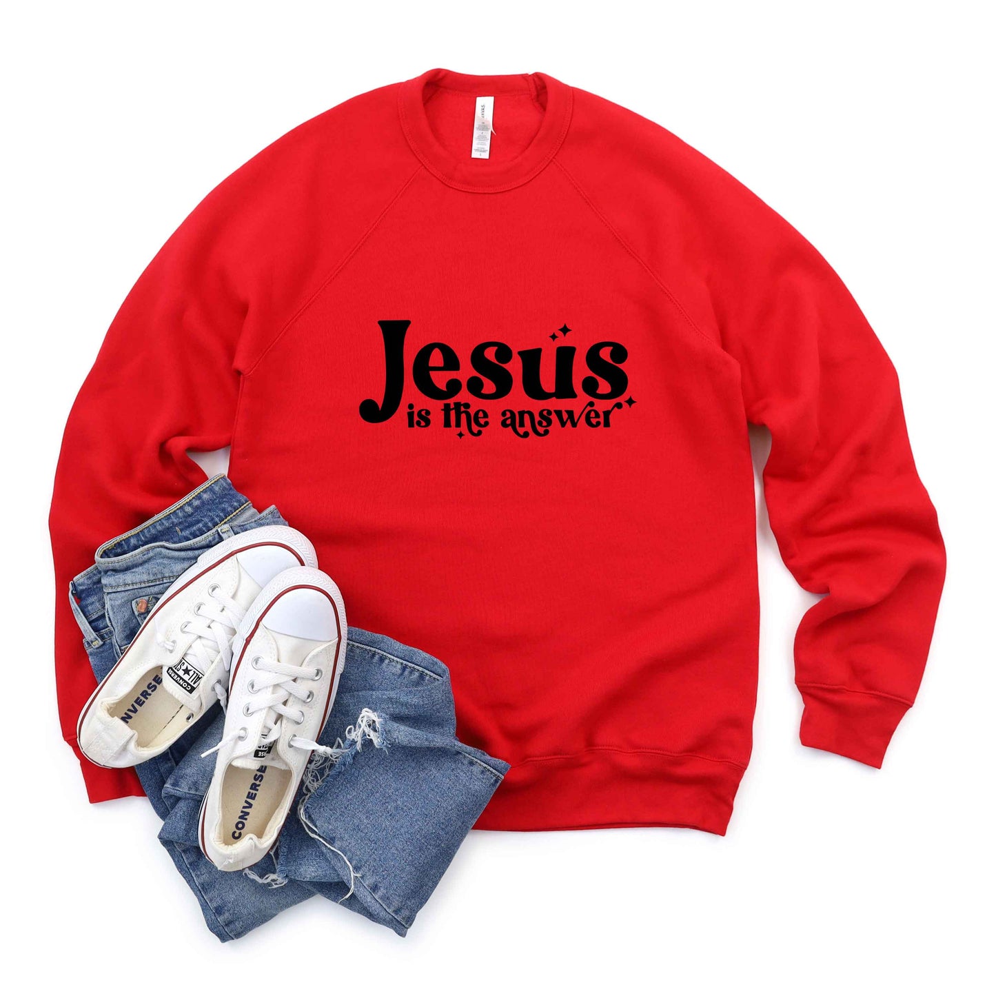 Jesus Is The Answer | Bella Canvas Premium Sweatshirt