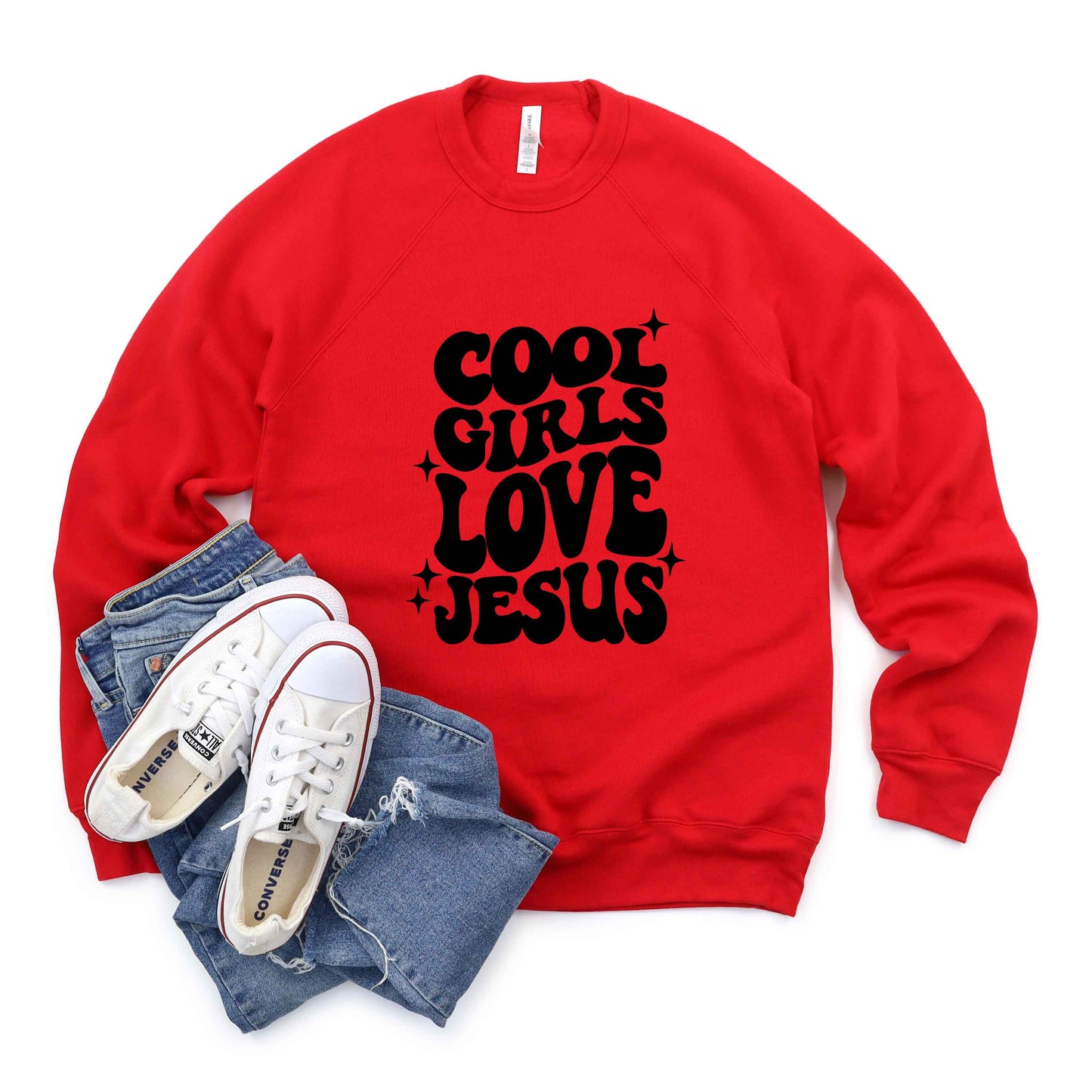 Cool Girls Love Jesus | Bella Canvas Premium Sweatshirt