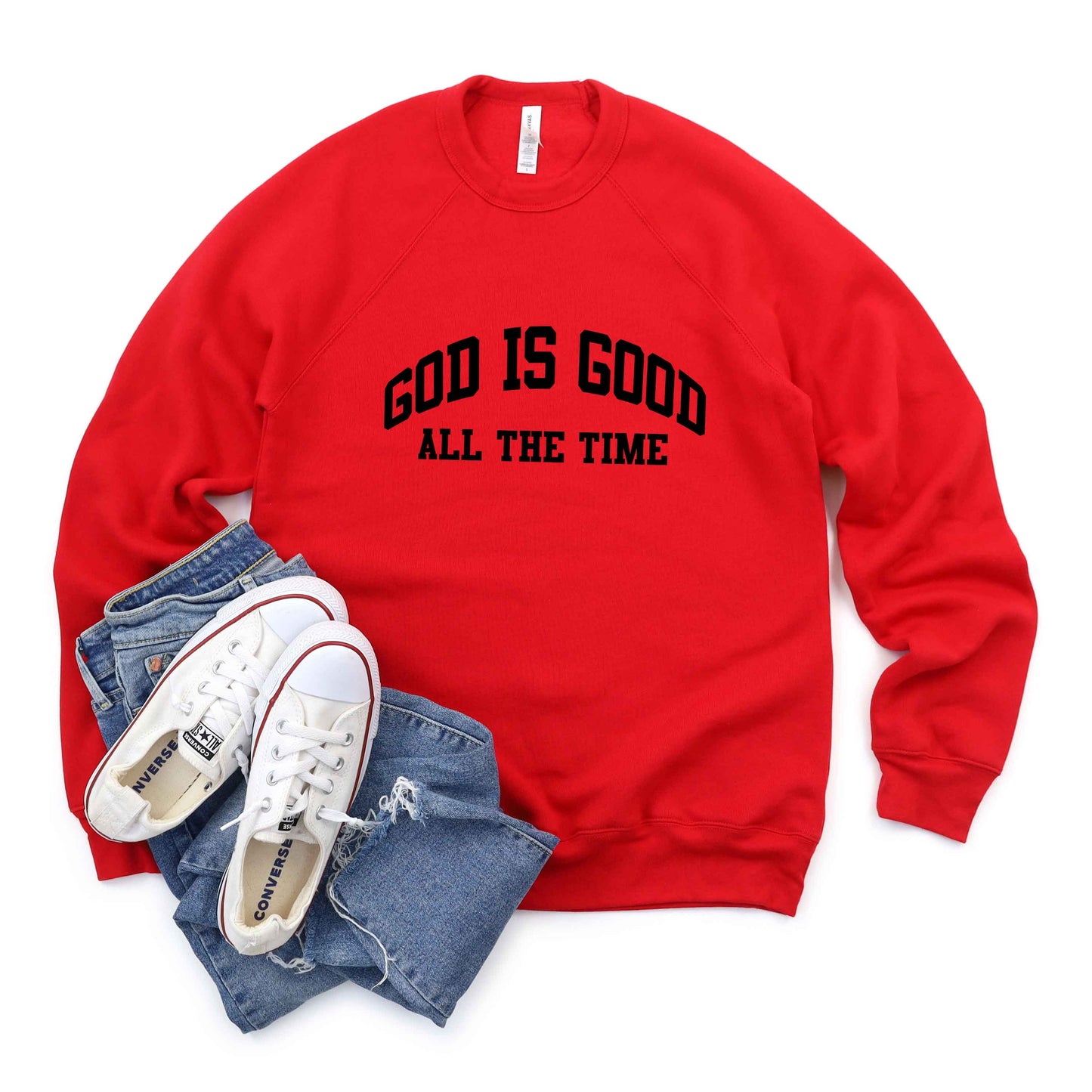 God Is Good All The Time | Bella Canvas Premium Sweatshirt