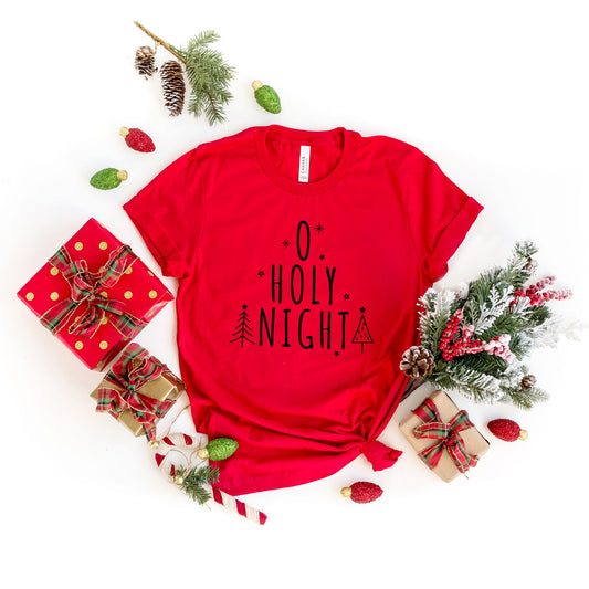 Oh Holy Night Trees | Short Sleeve Crew Neck