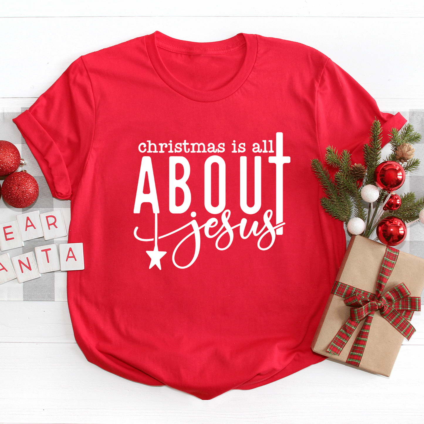 Christmas Is All About Jesus | Short Sleeve Crew Neck