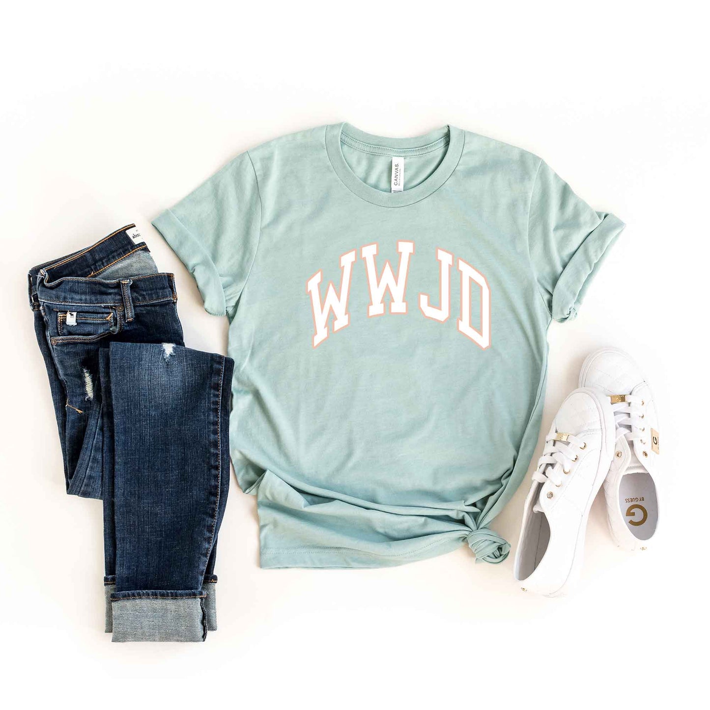 WWJD Varsity | Short Sleeve Crew Neck