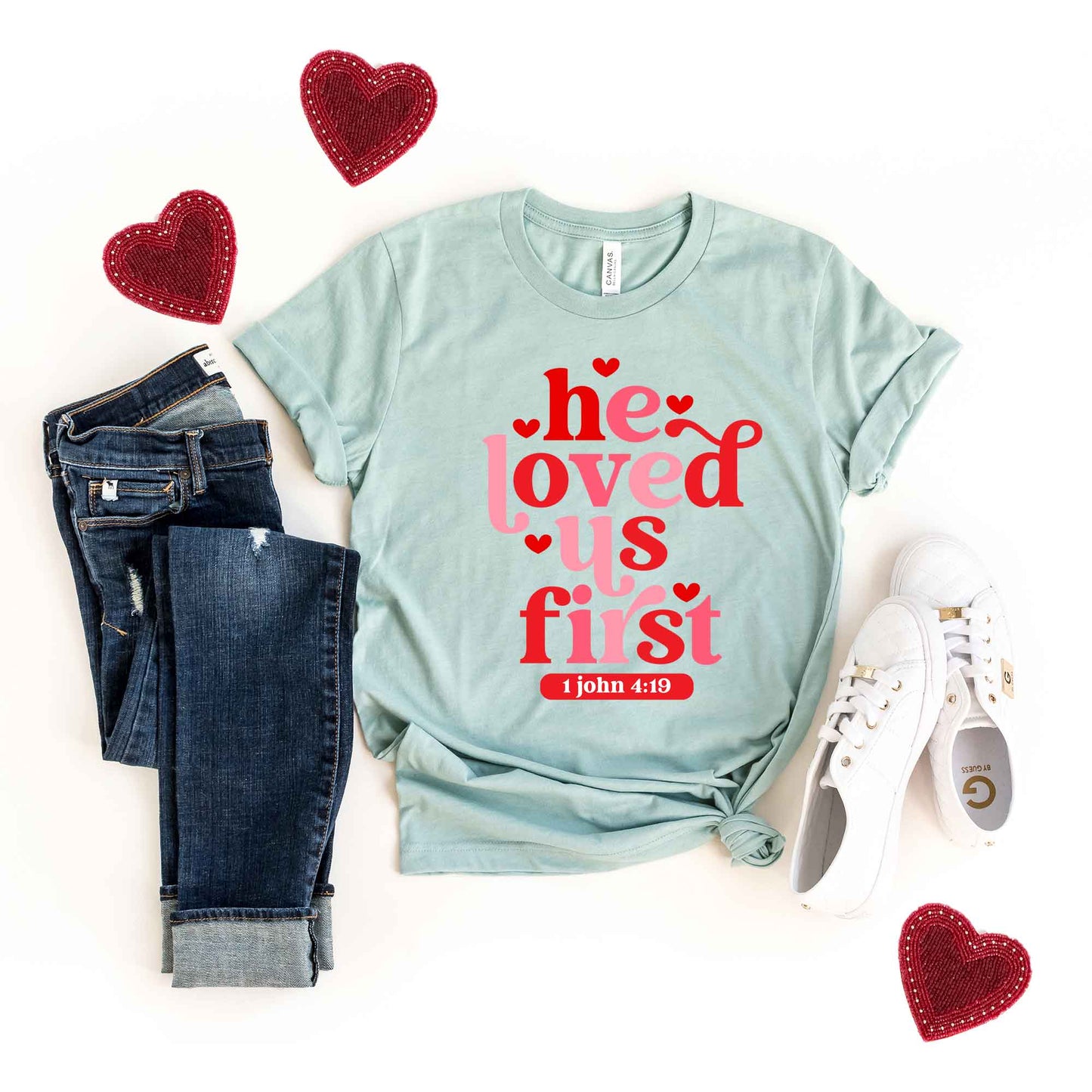 He Loved Us First Retro | Short Sleeve Crew Neck