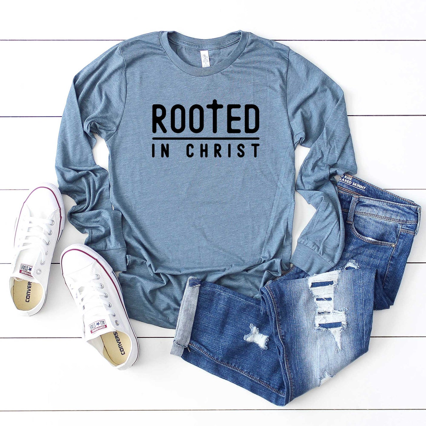 Rooted In Christ | Long Sleeve Crew Neck