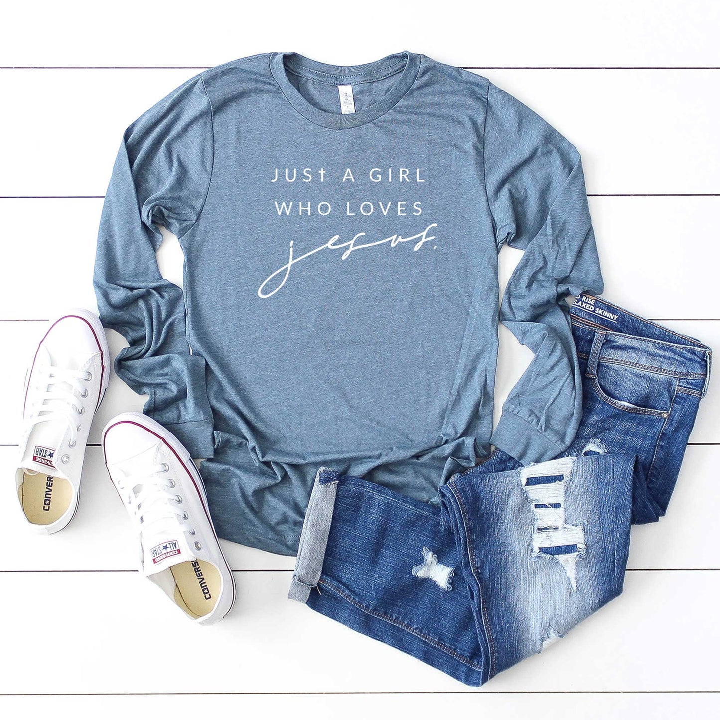 Just A Girl Who Loves Jesus | Long Sleeve Crew Neck