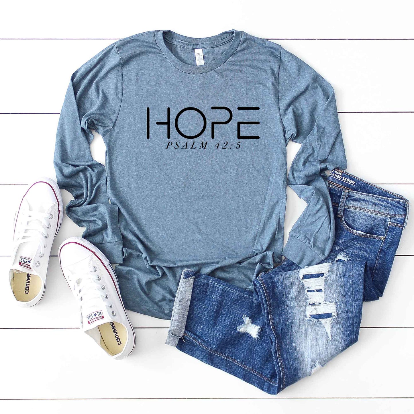 Hope Scripture | Long Sleeve Crew Neck