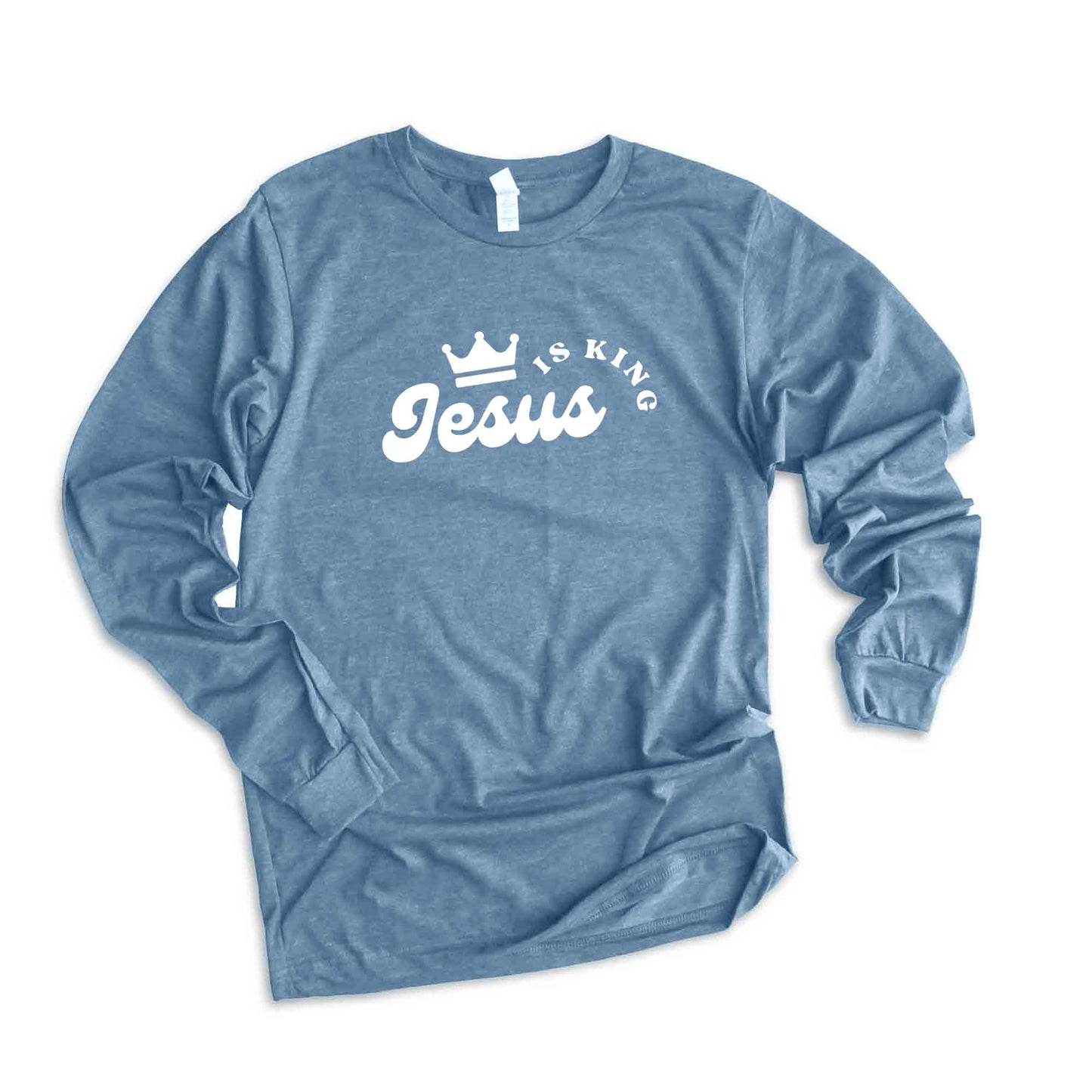 Jesus Is The King Crown | Long Sleeve Crew Neck